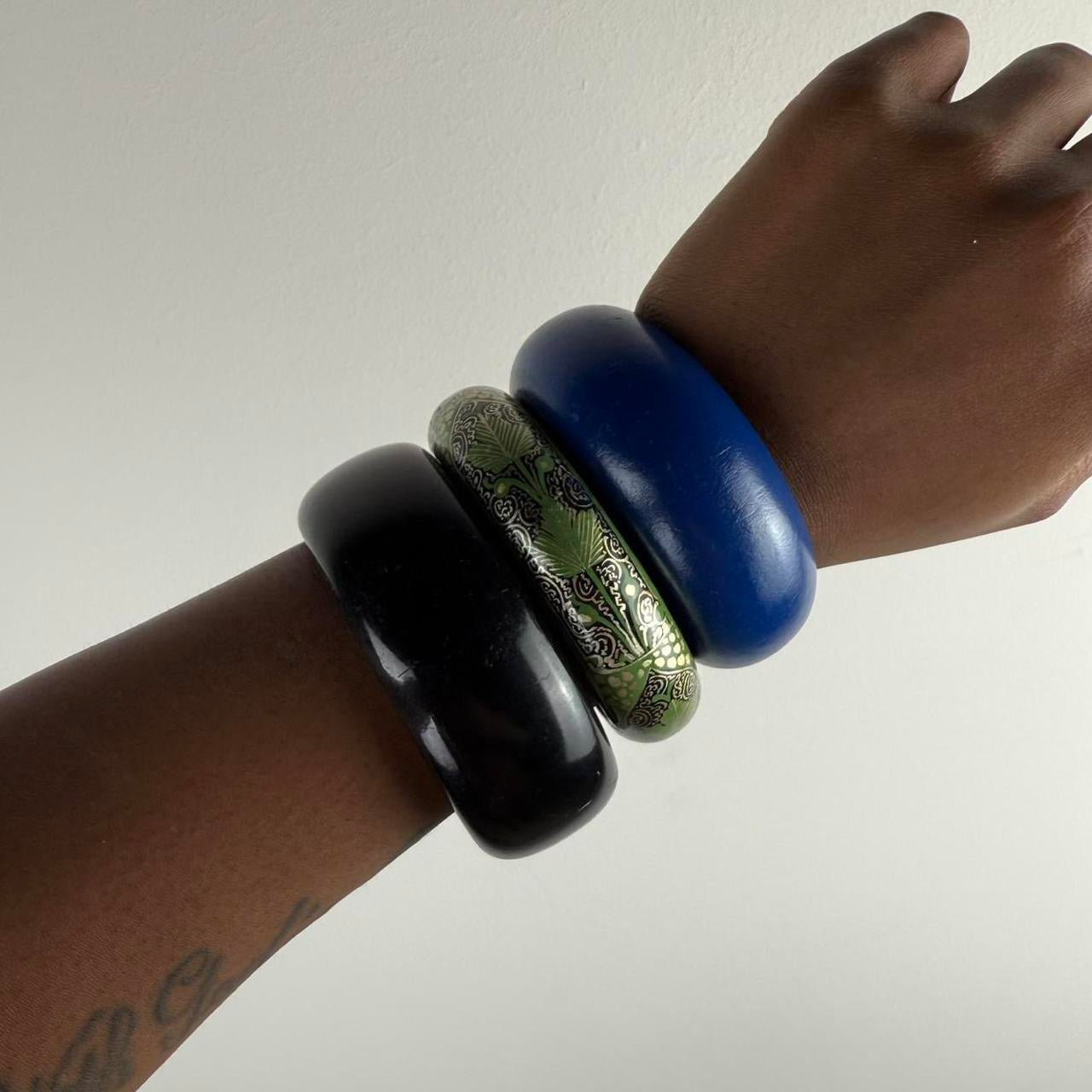 Multicolored Bangle Stack
