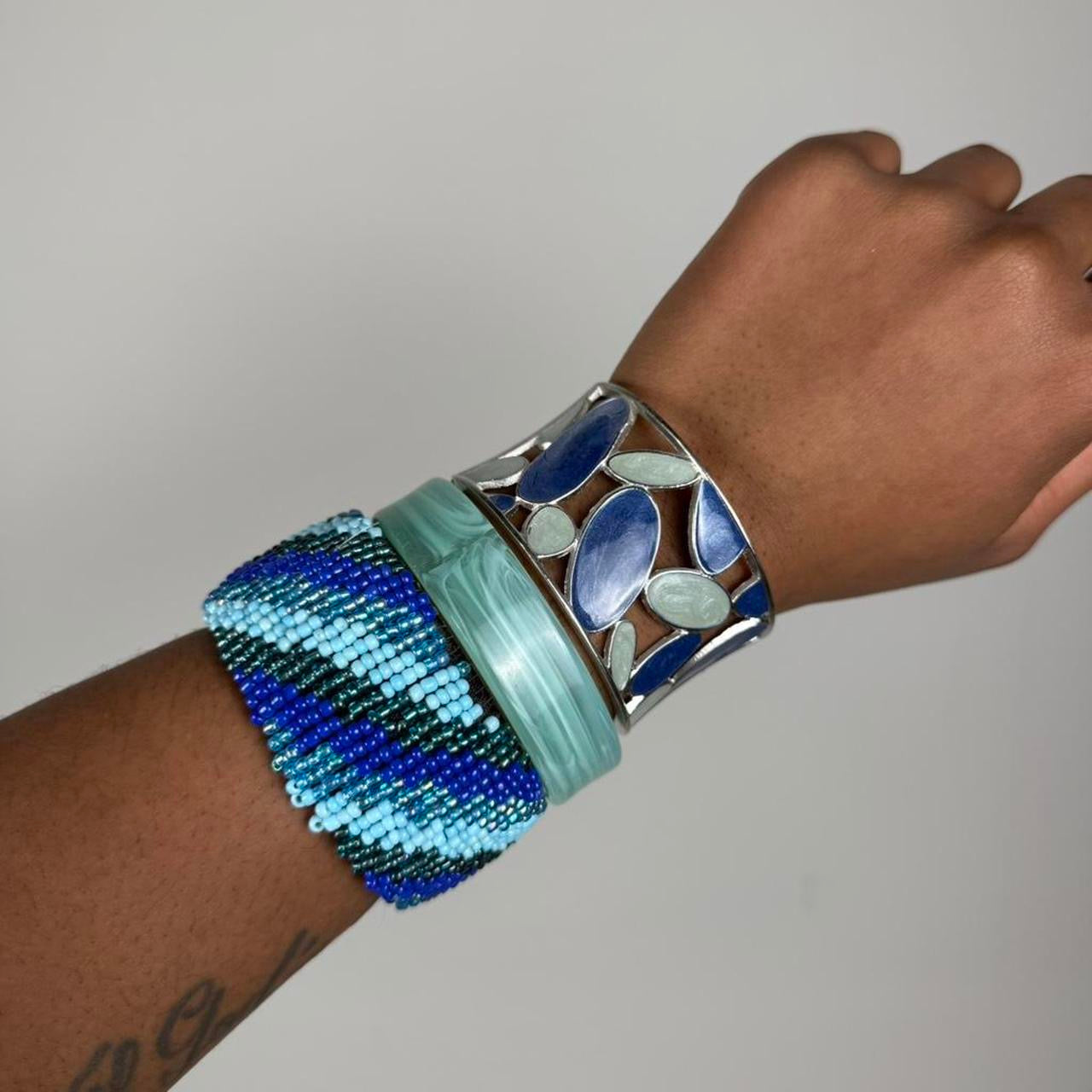 Multicolored Bangle Stack