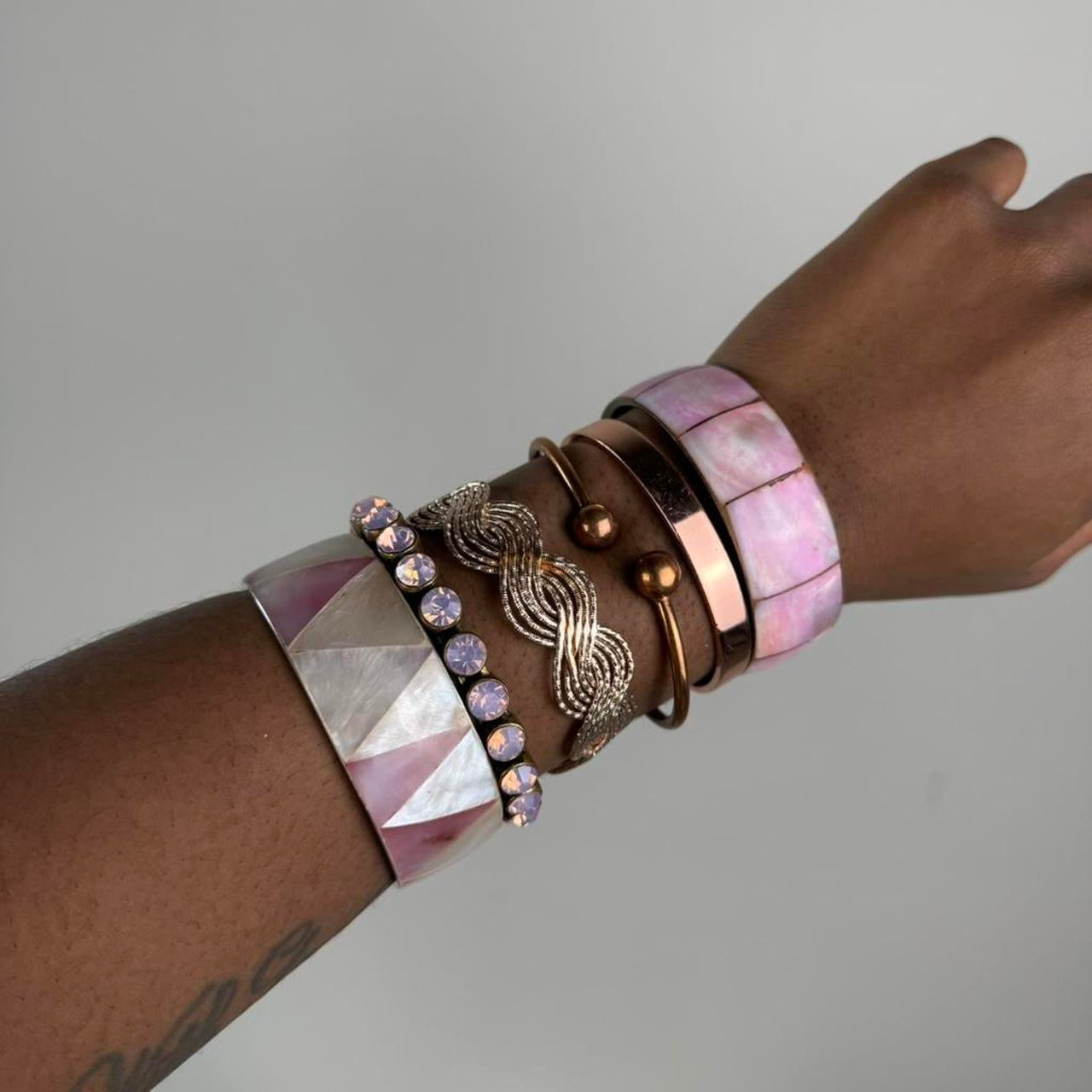 Multicolored Bangle Stack