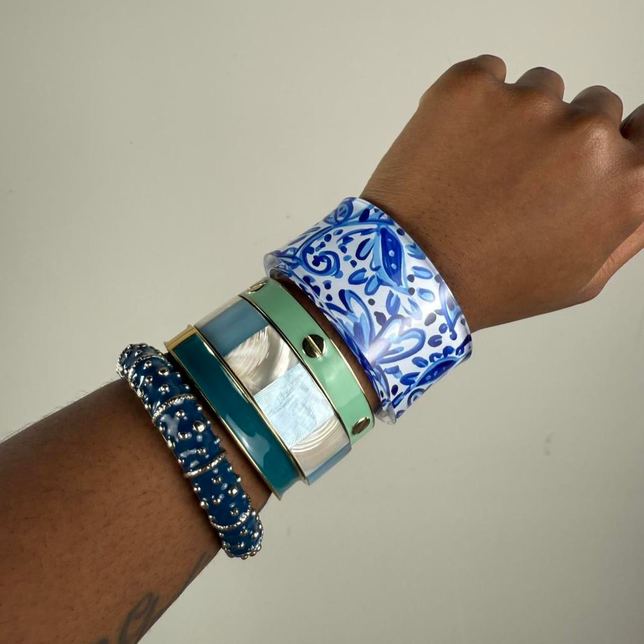 Multicolored Bangle Stack