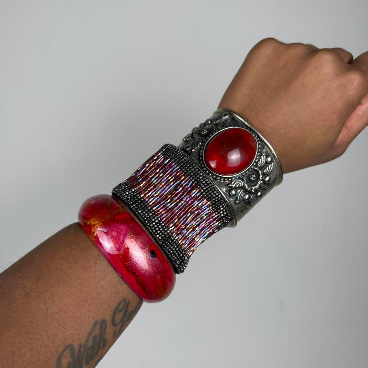 Multicolored Bangle Stack