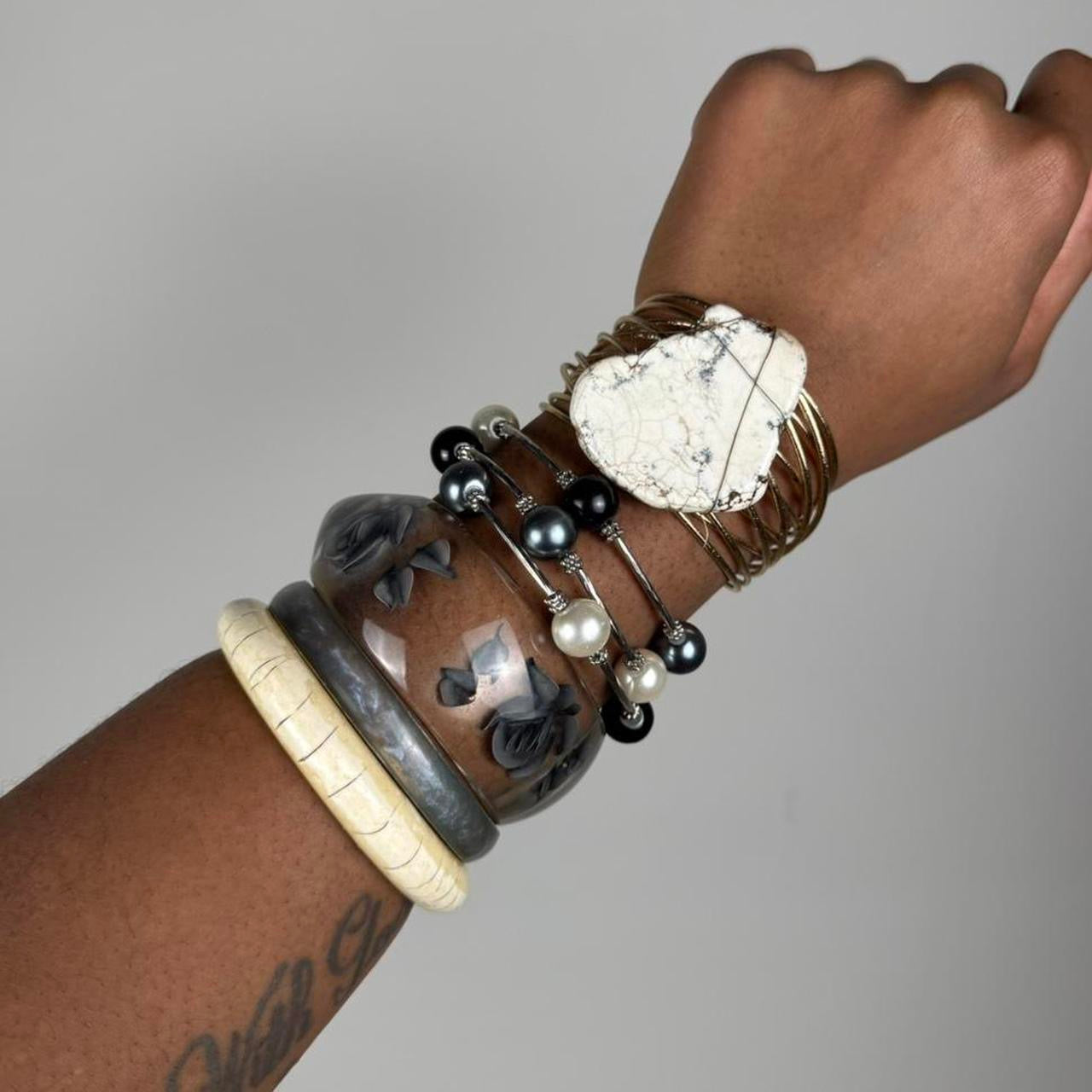 Multicolored Bangle Stack