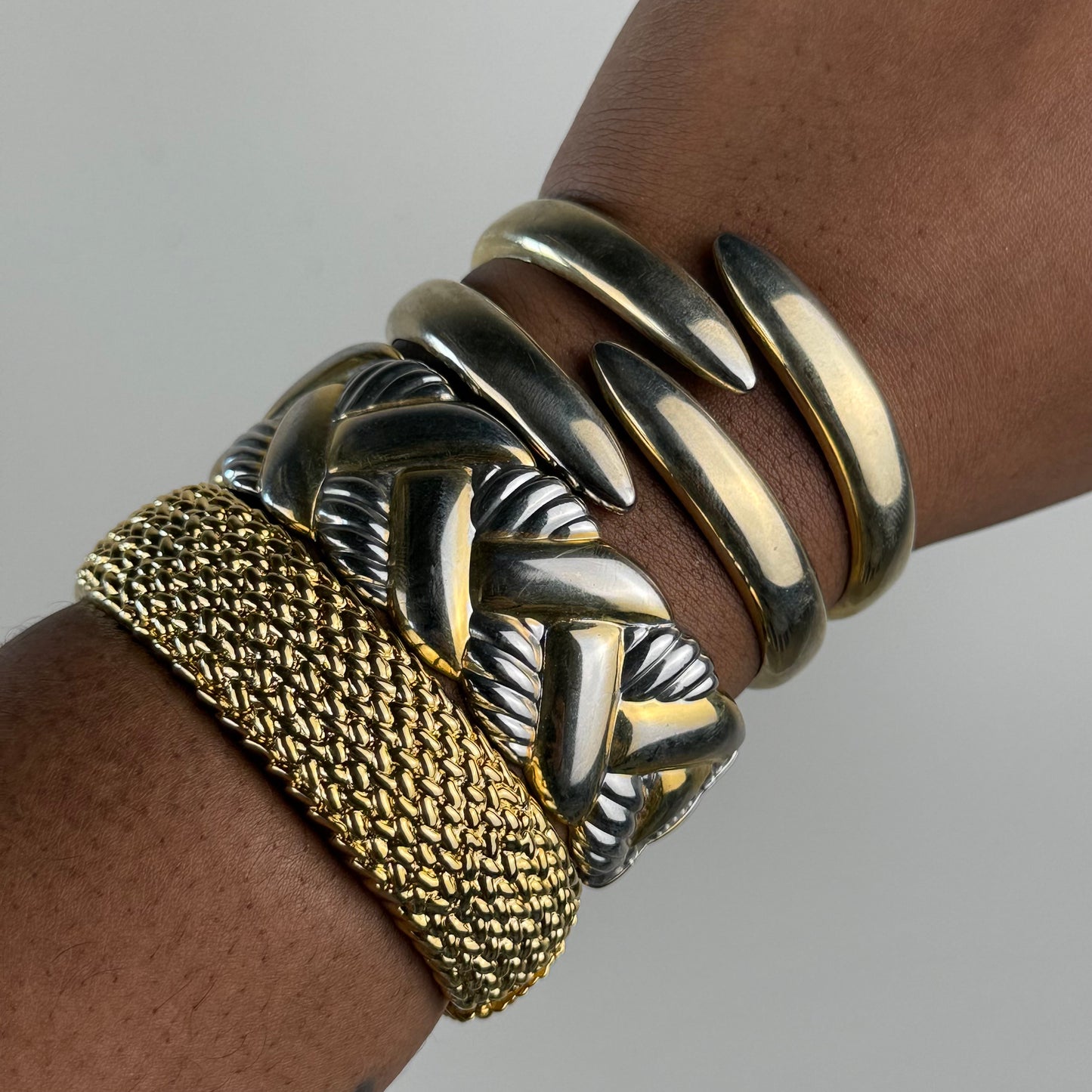 Boho bangle cuff stack