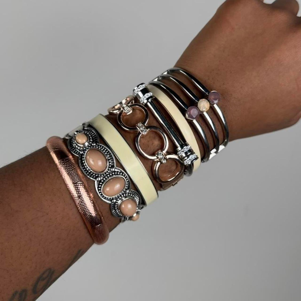 Multicolored Bangle Stack
