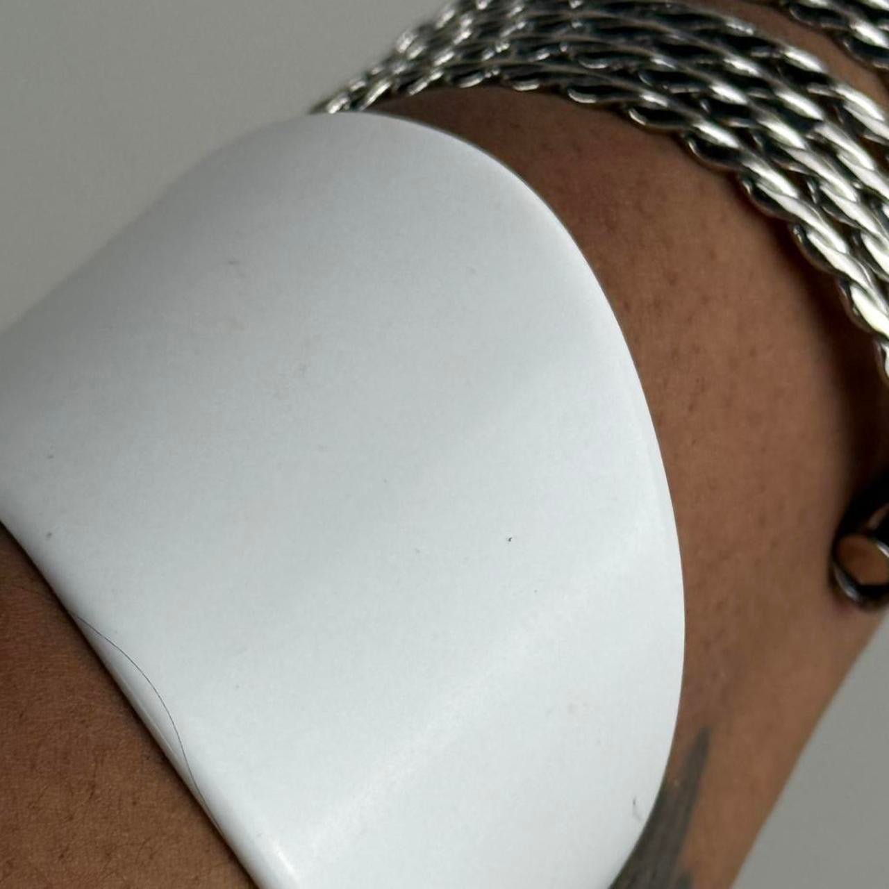 Silver tone cuff stack