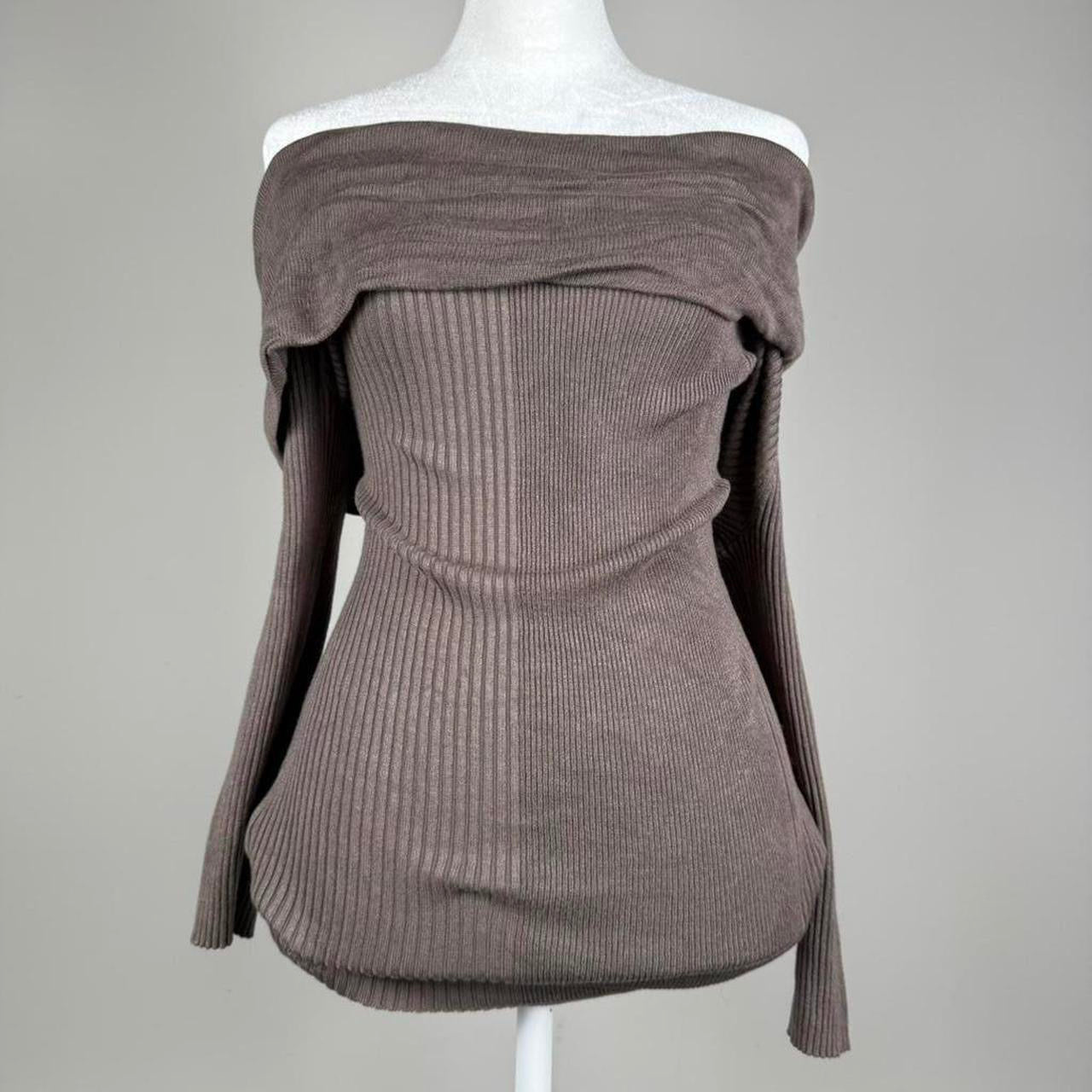 Over the shoulder knit top
