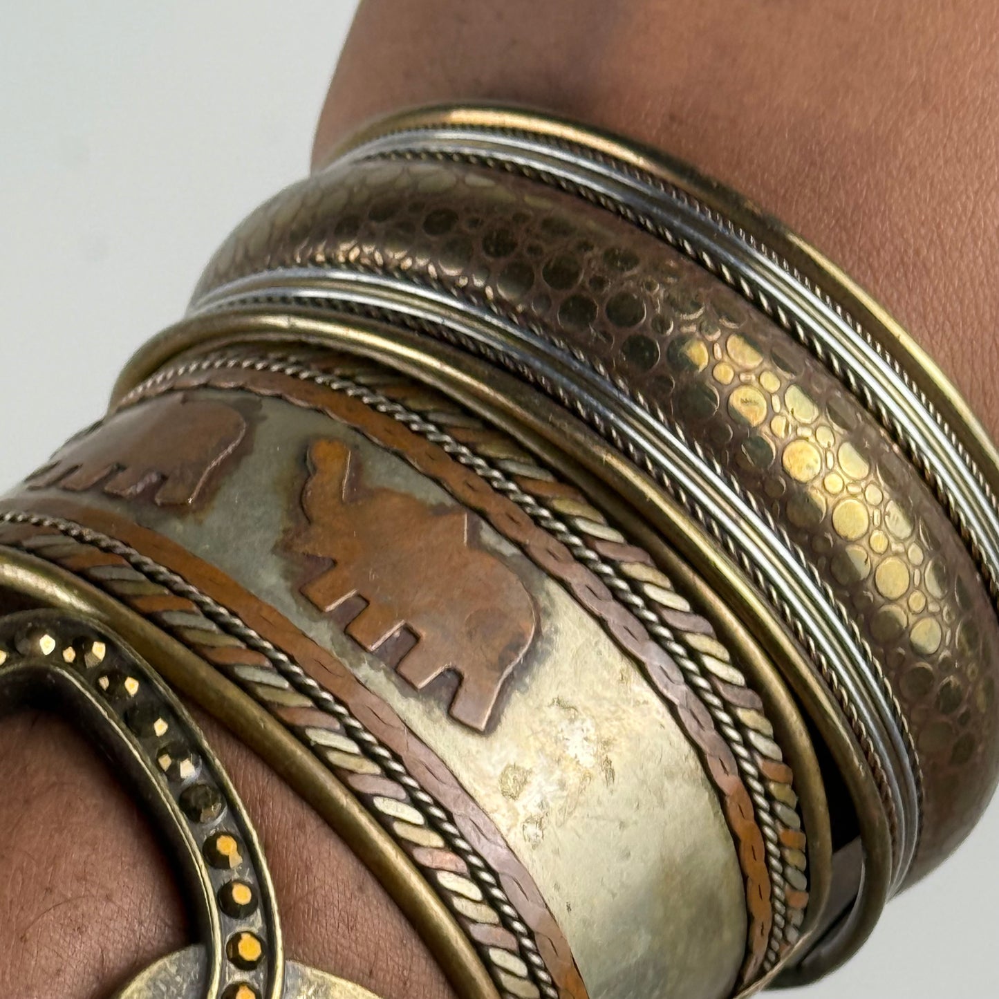 Boho bangle cuff stack