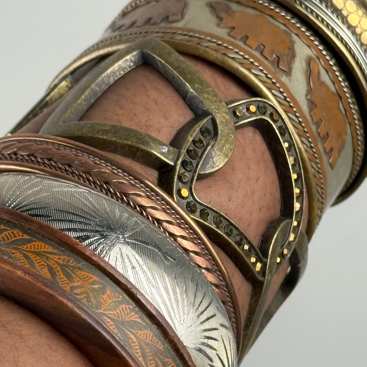 Boho bangle cuff stack