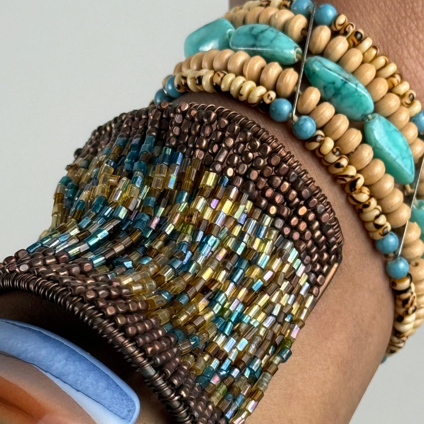 Multicolored Bangle Stack