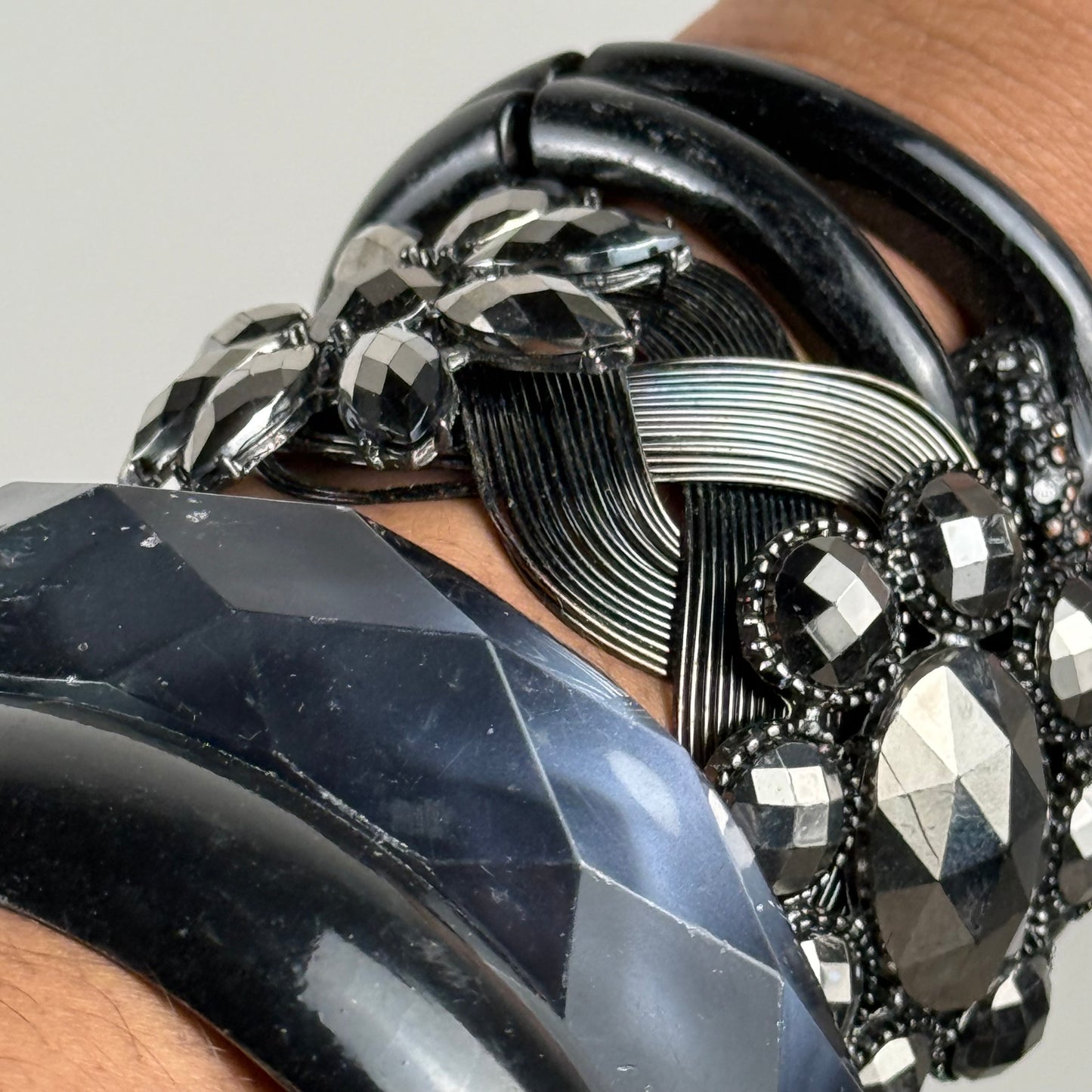 Charcoal Bangle Stack