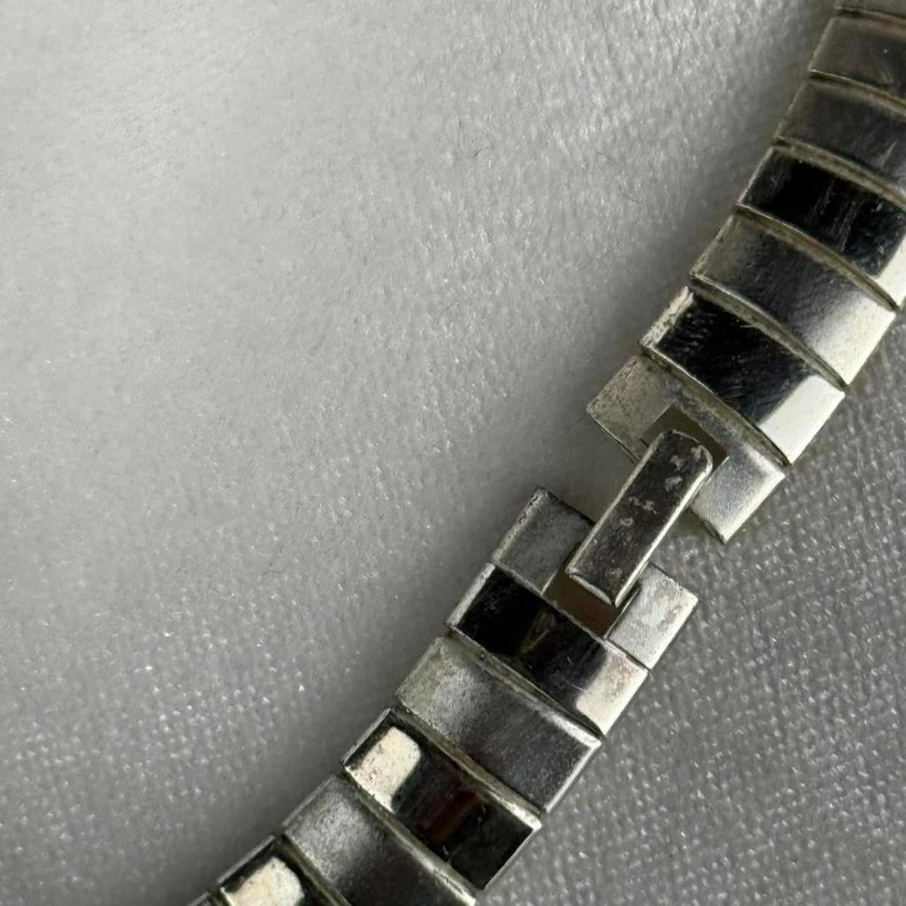 Silver tone statement necklace