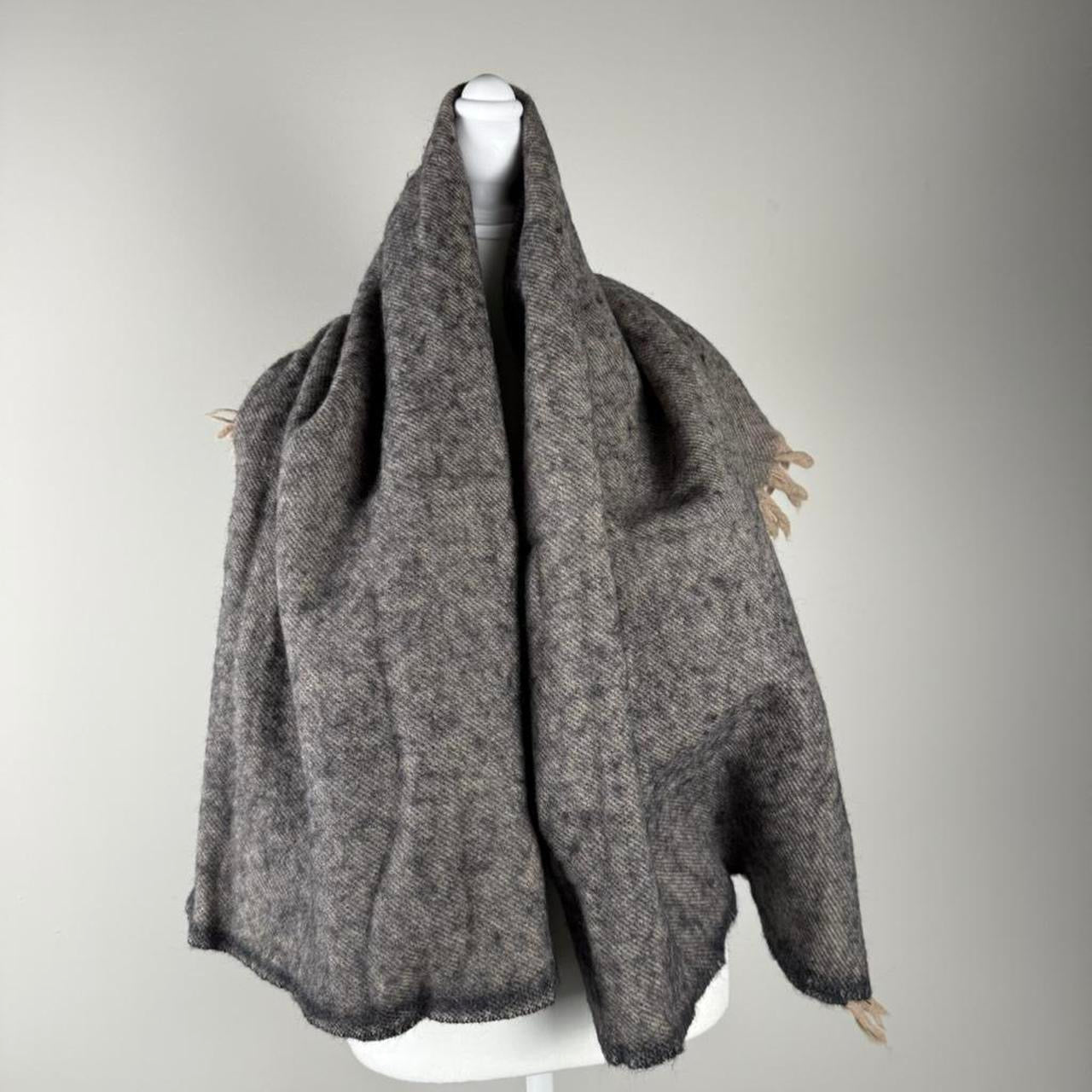 Grey and brown chunky scarf