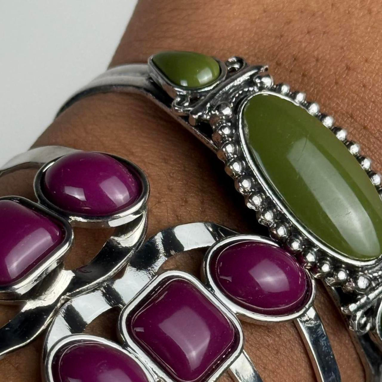 Multicolored Bangle Stack