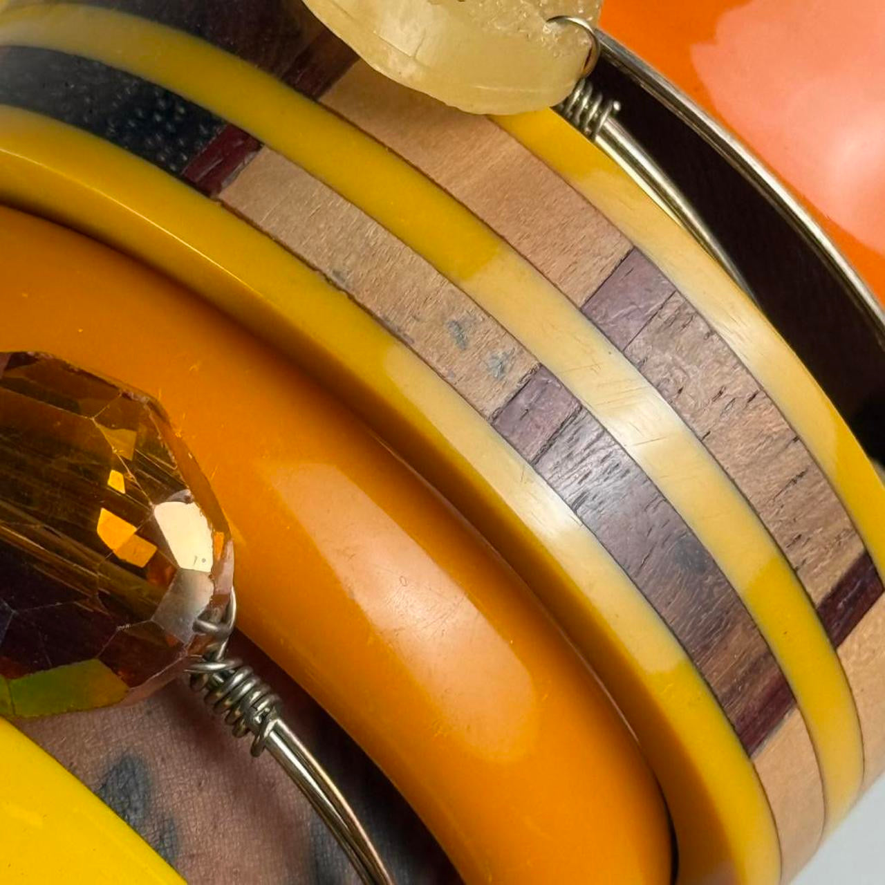 Multicolored Bangle Stack