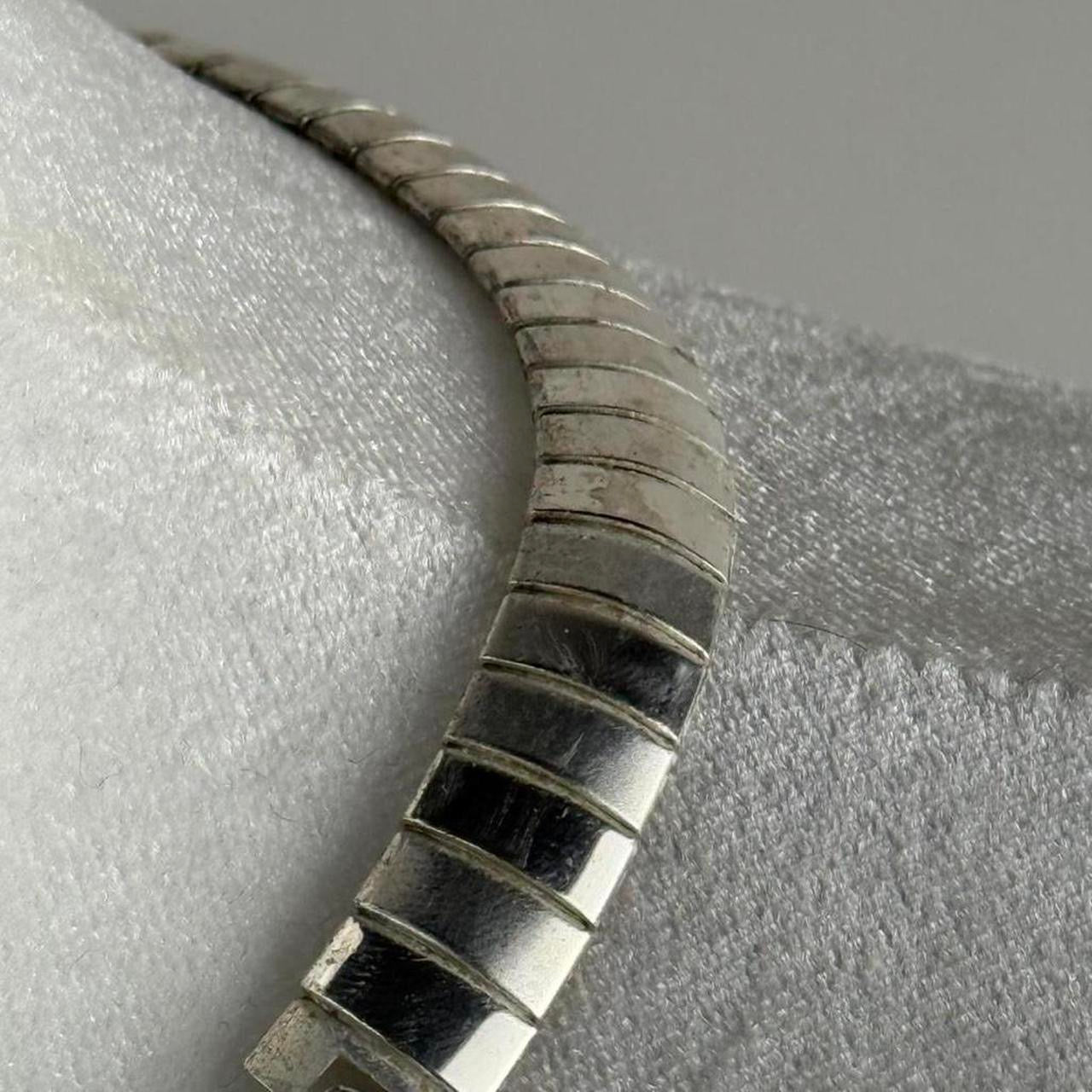 Silver tone statement necklace