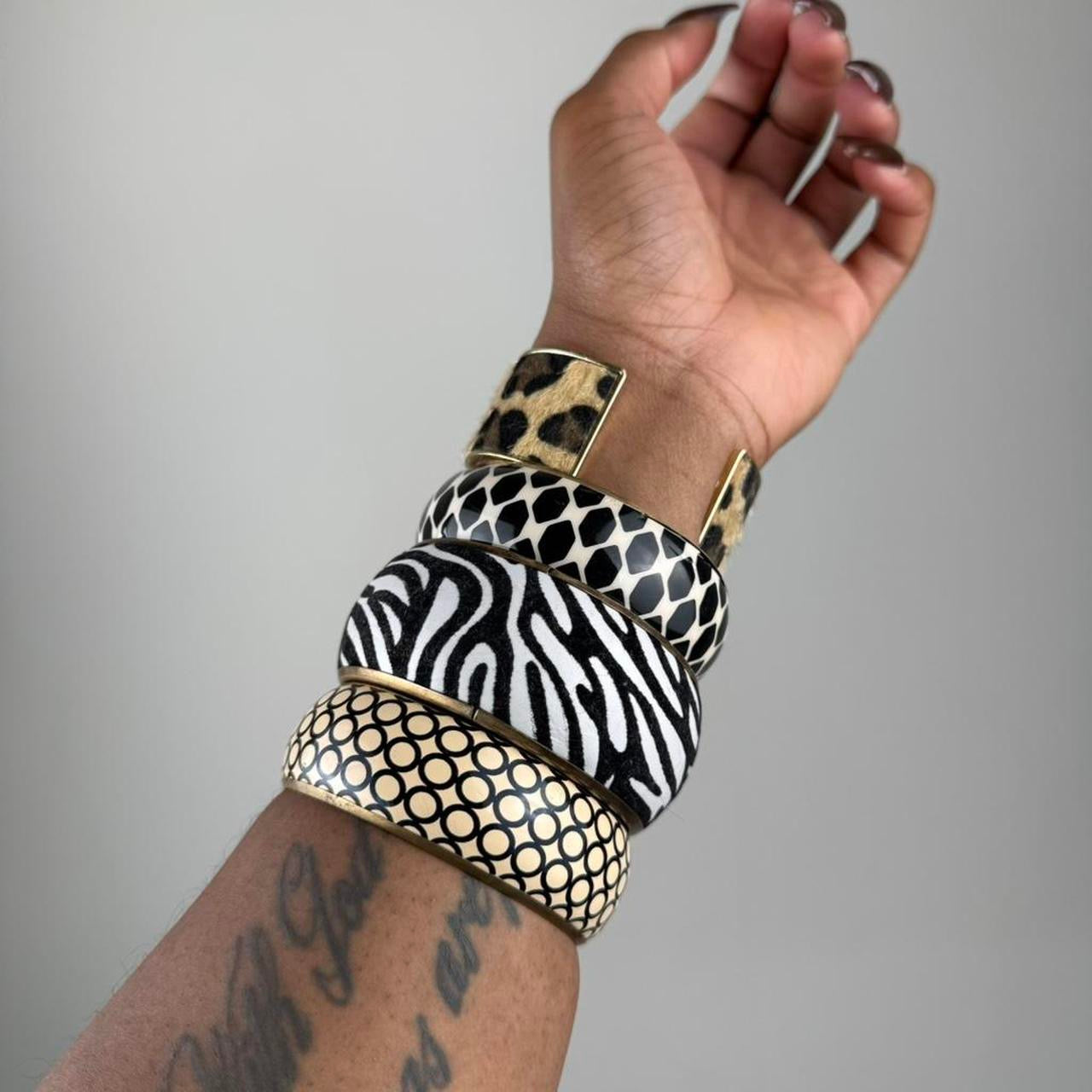 Multicolored Bangle Stack