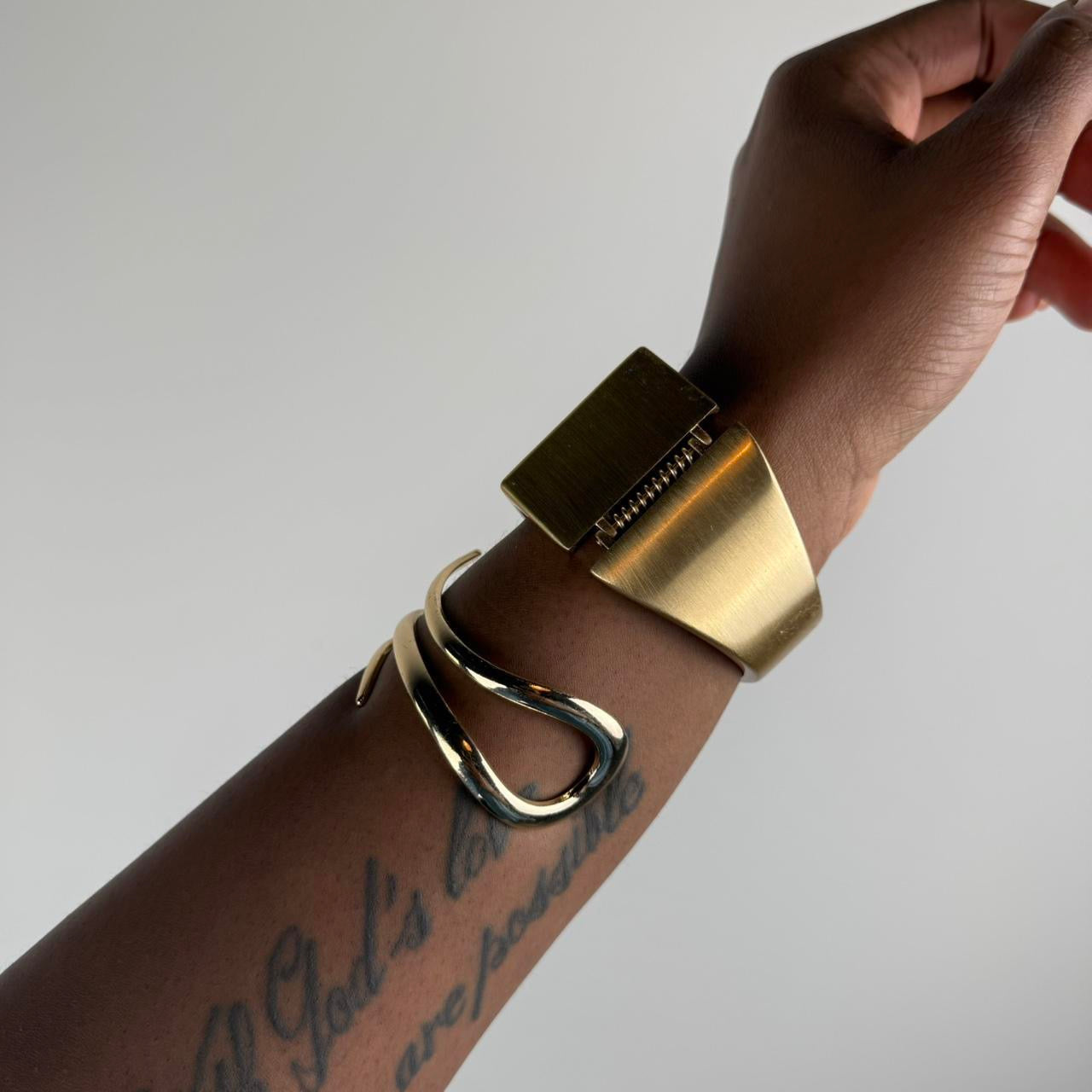 Gold Tone Cuff Stack