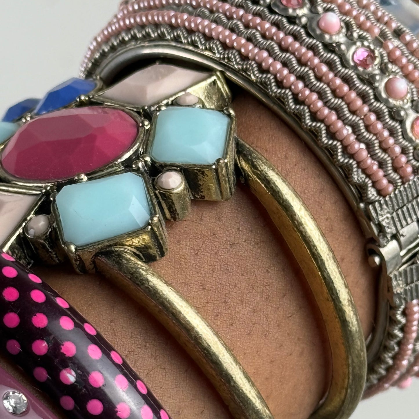 Multicolored Bangle Stack