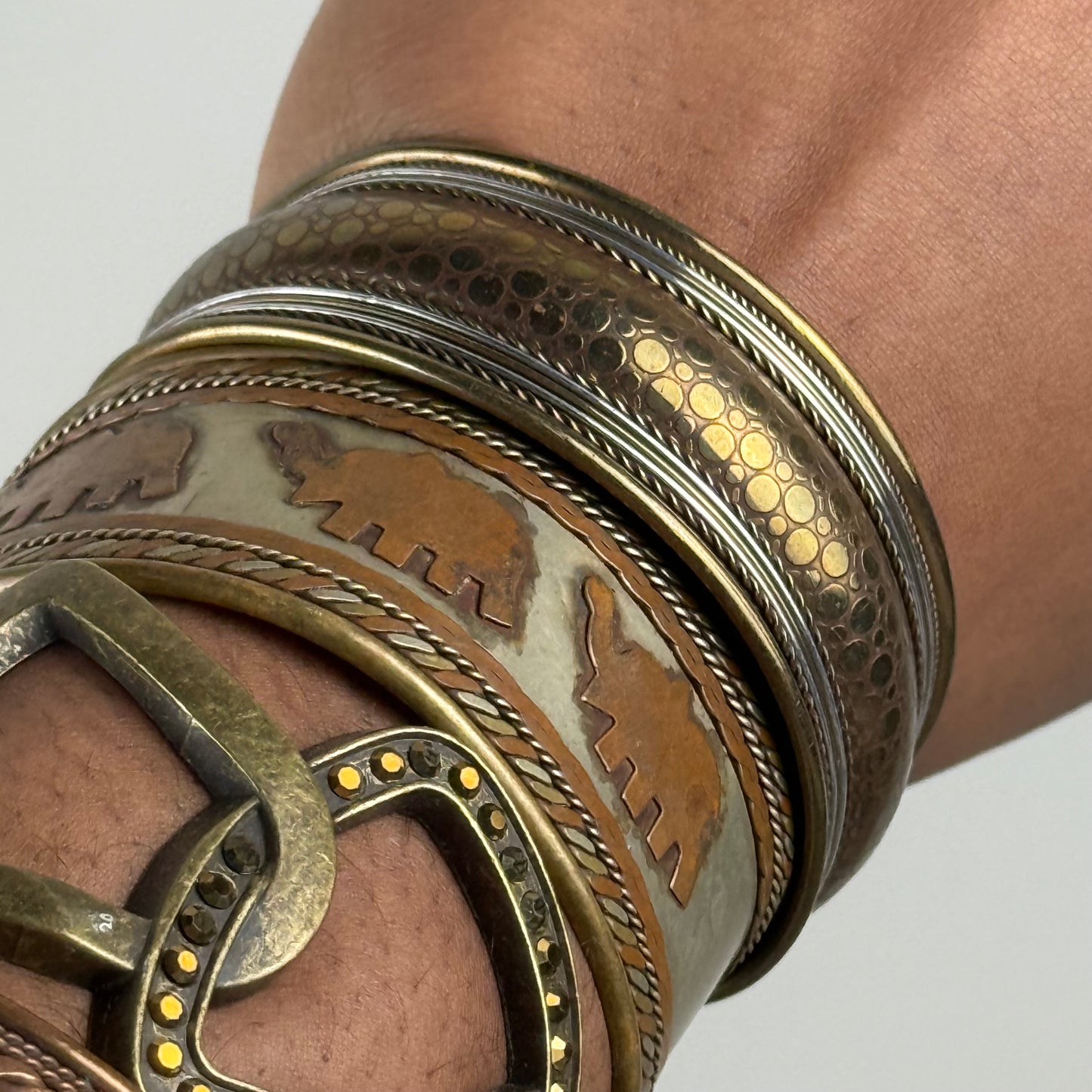 Boho bangle cuff stack