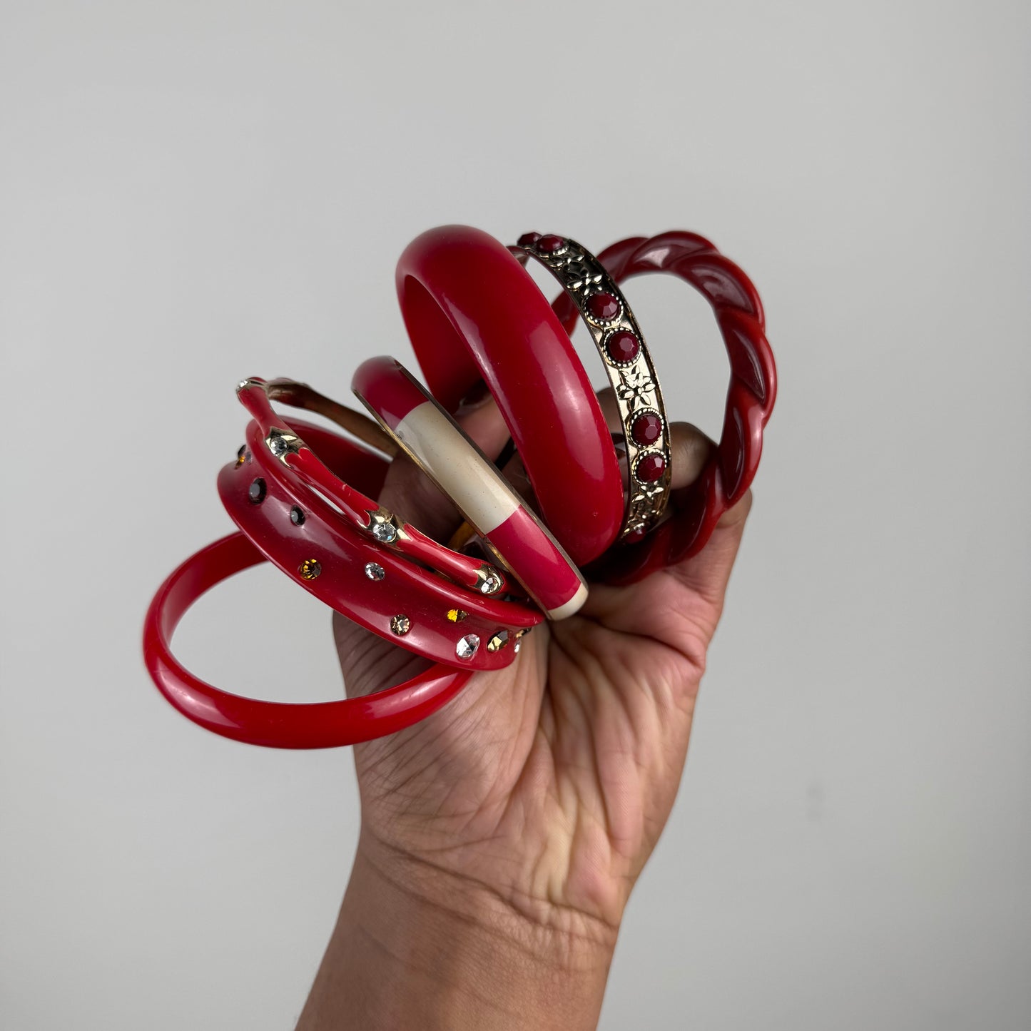 Multicolored Bangle Stack