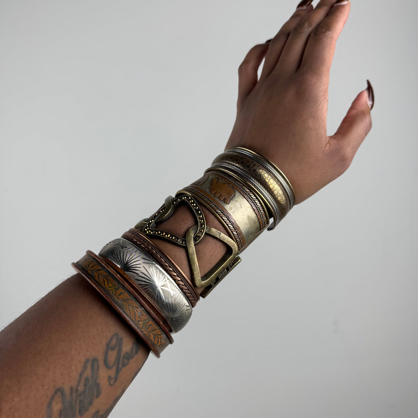 Boho bangle cuff stack