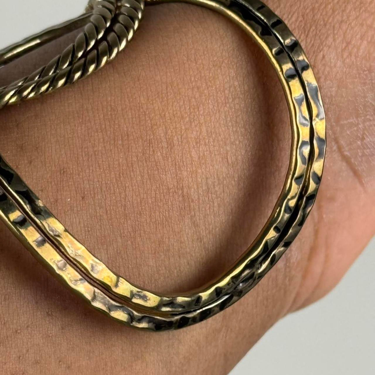 Gold tone bangle cuff