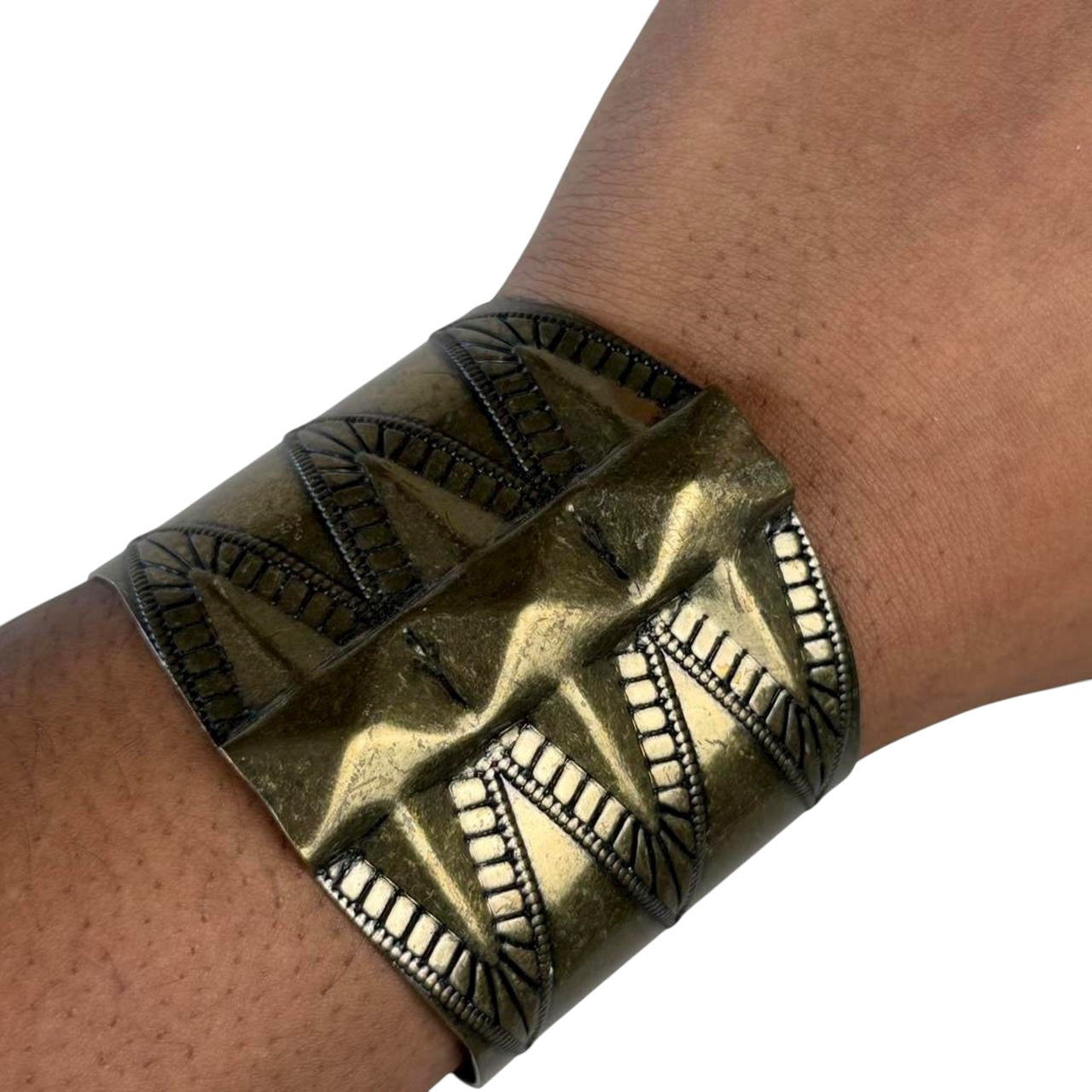 Gold tone bangle cuff