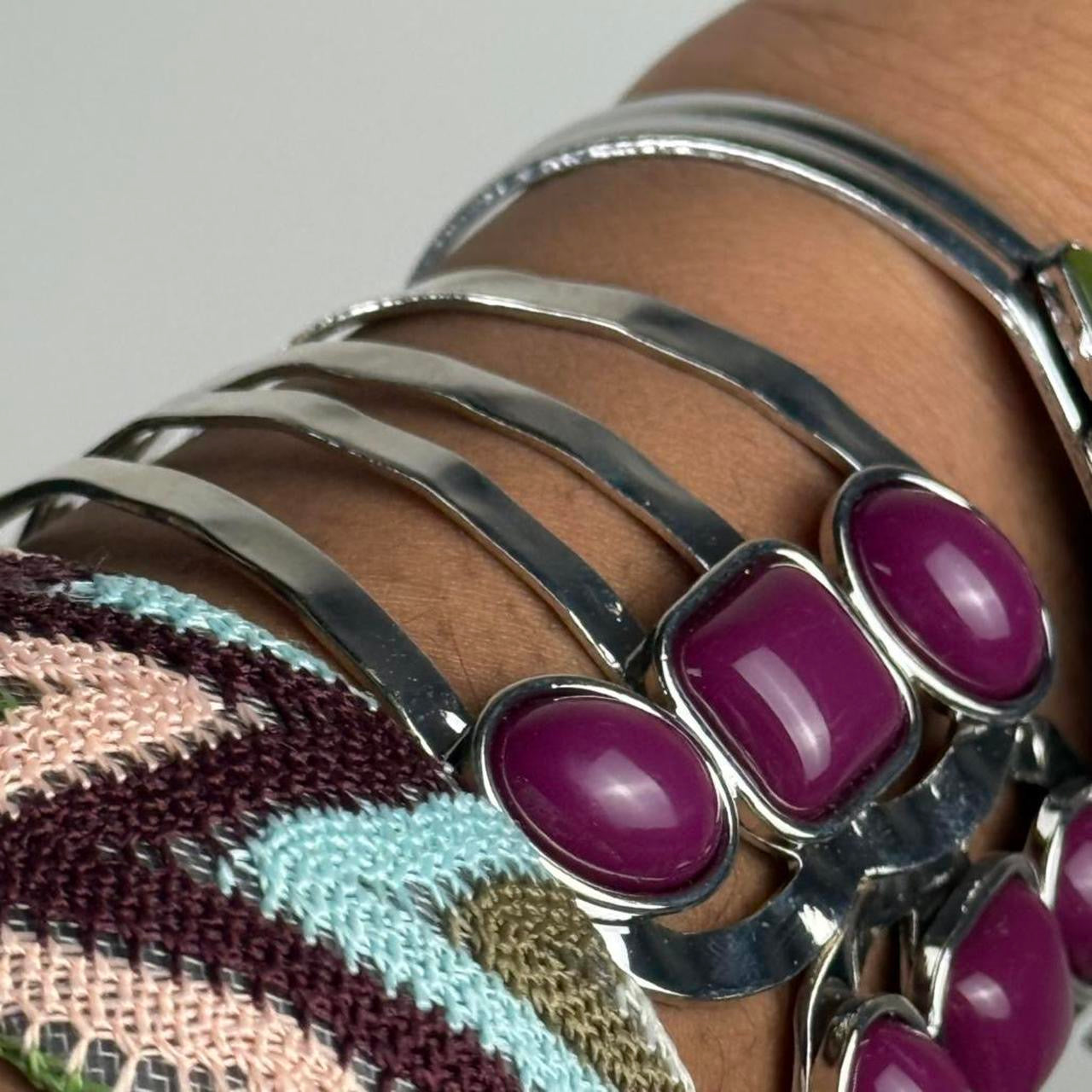 Multicolored Bangle Stack