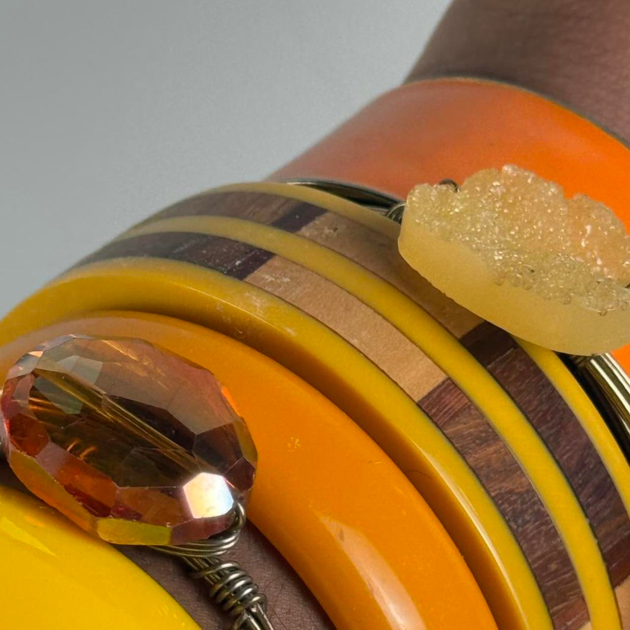 Multicolored Bangle Stack