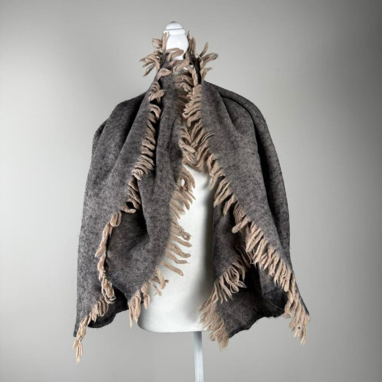 Grey and brown chunky scarf