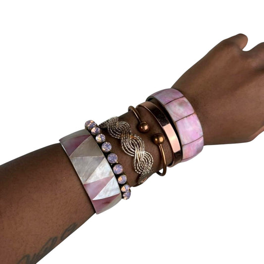 Multicolored Bangle Stack