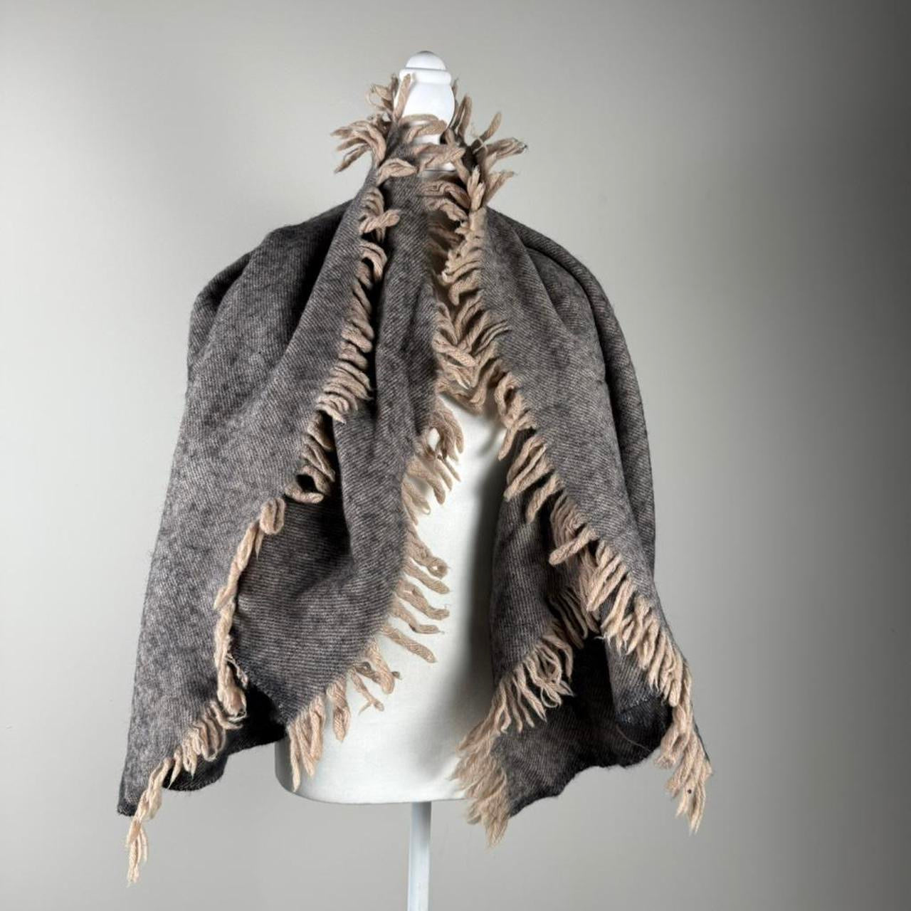 Grey and brown chunky scarf
