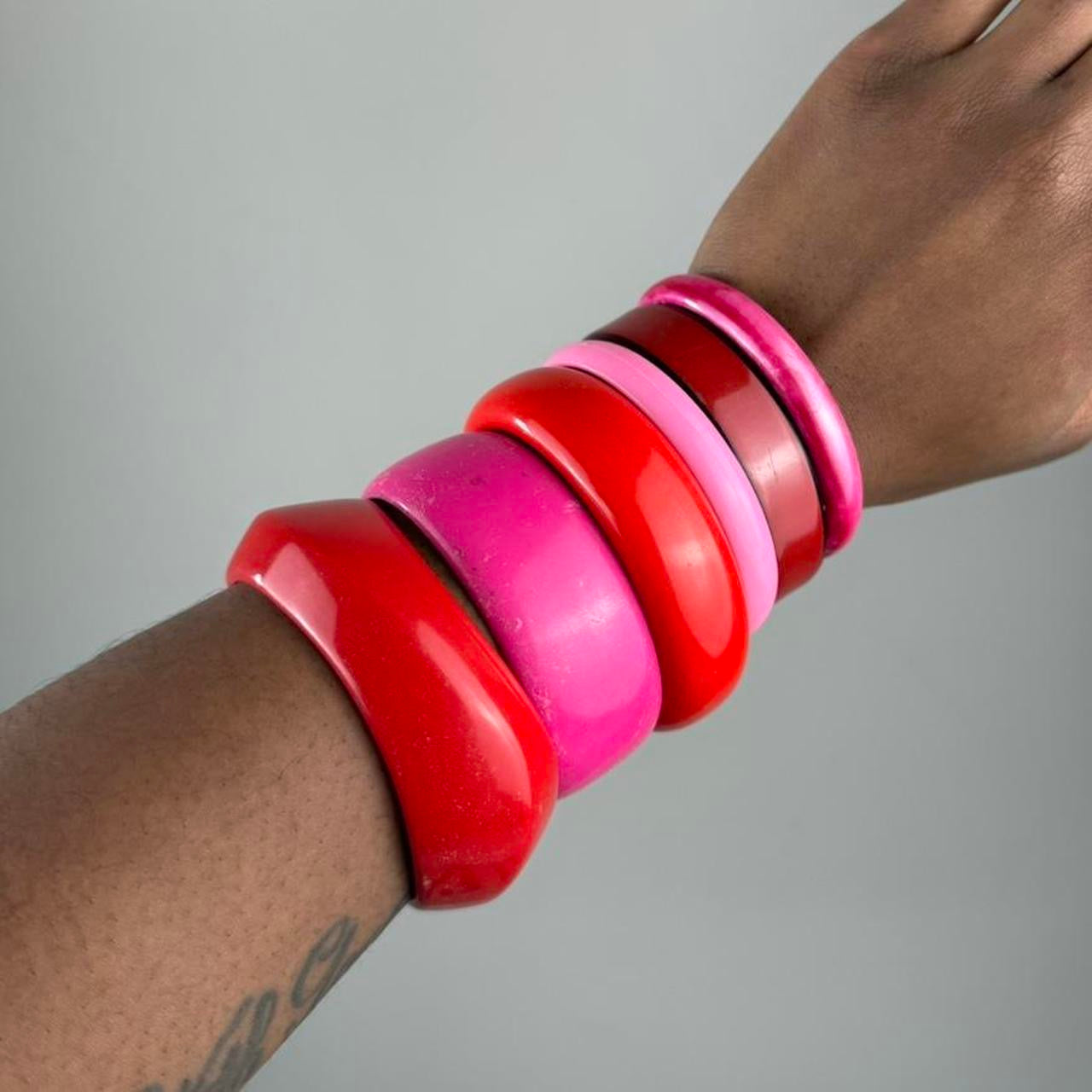 Multicolored Bangle Stack