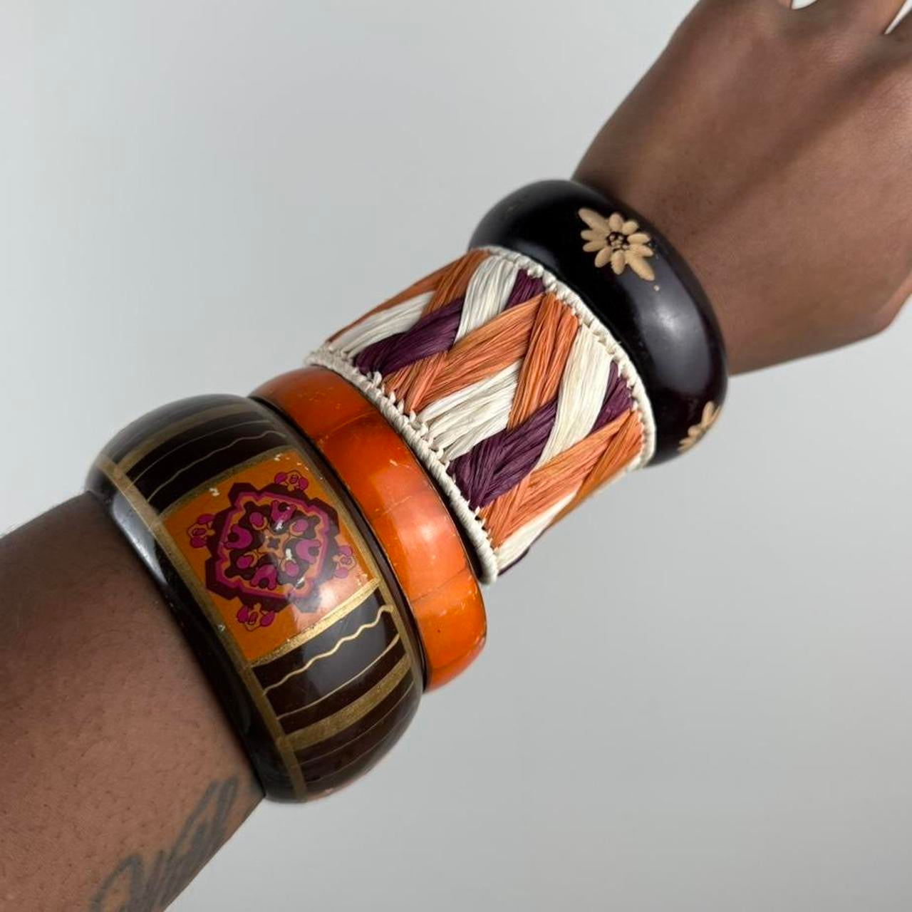 Multicolored Bangle Stack