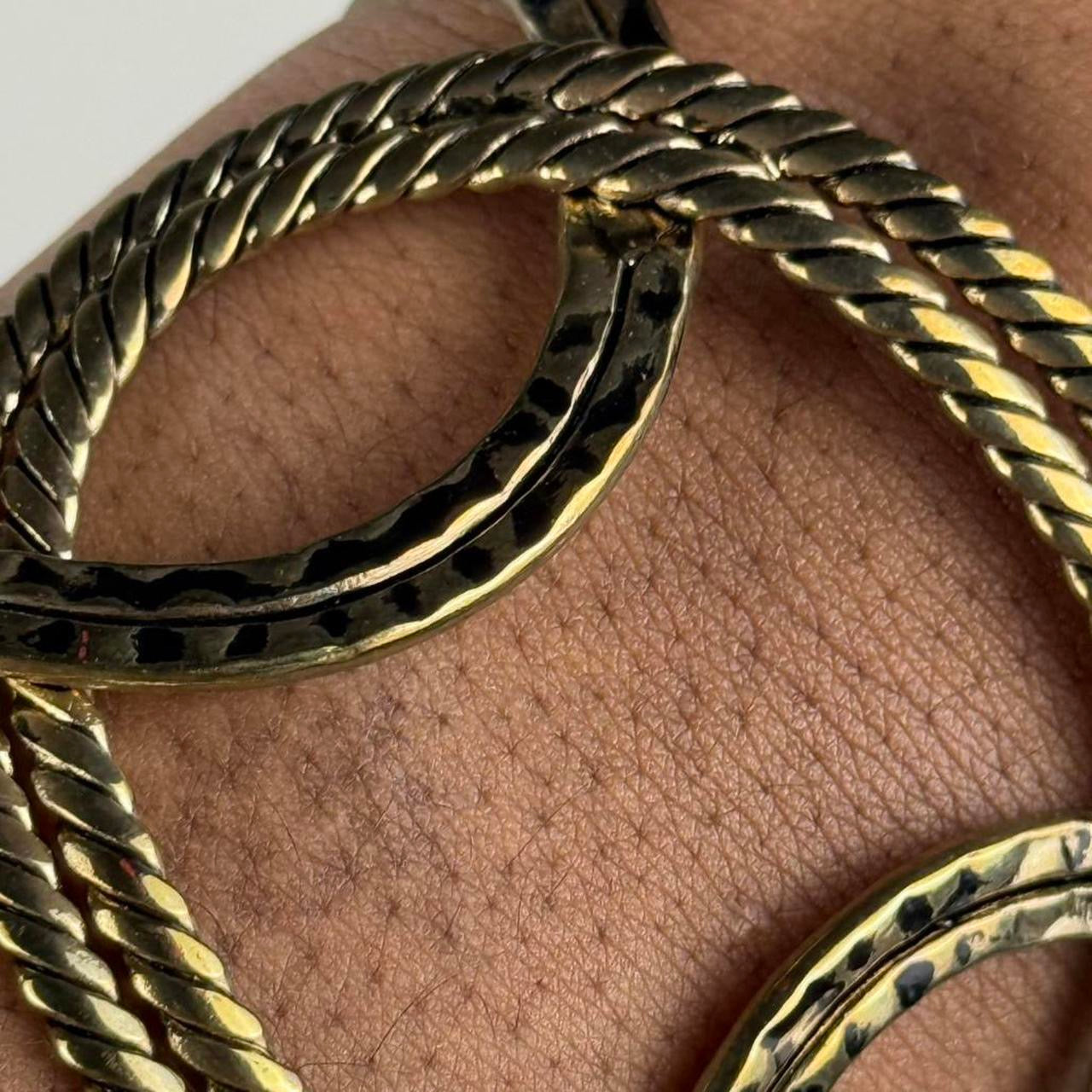 Gold tone bangle cuff
