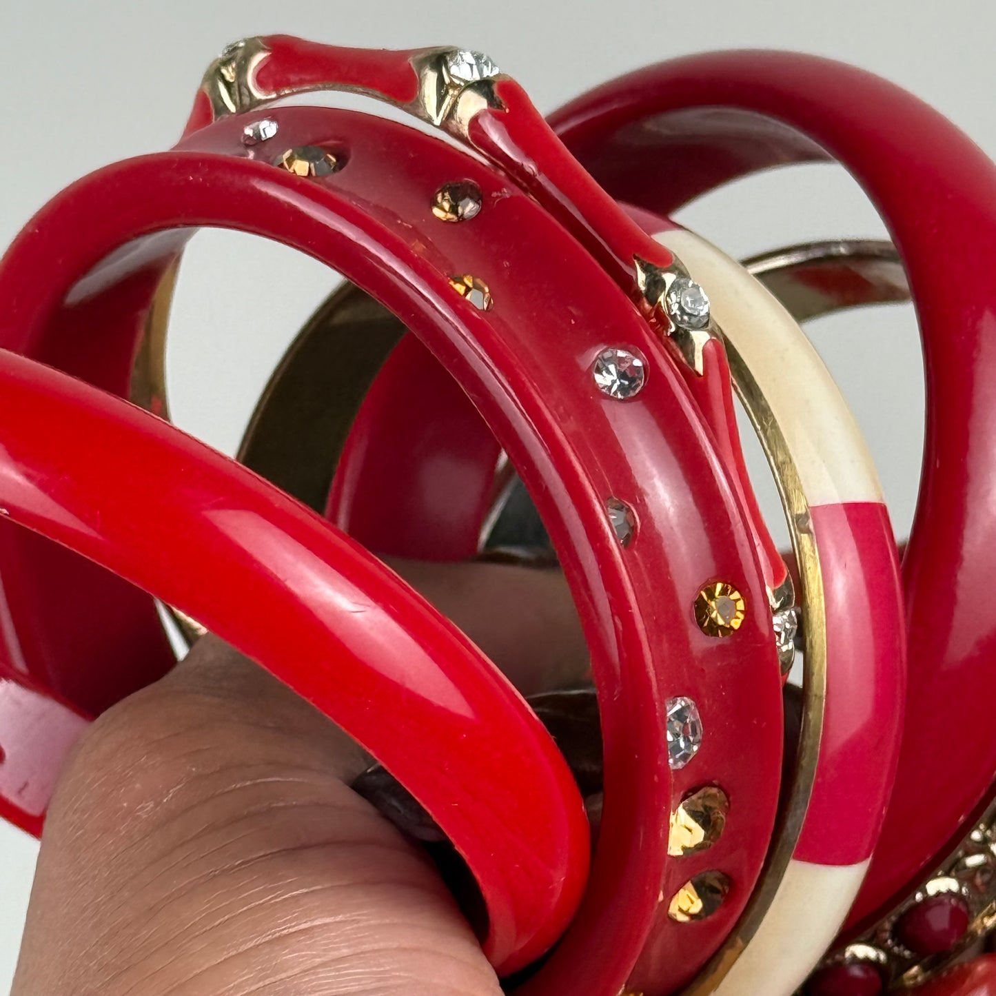 Multicolored Bangle Stack
