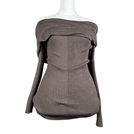 Over the shoulder knit top