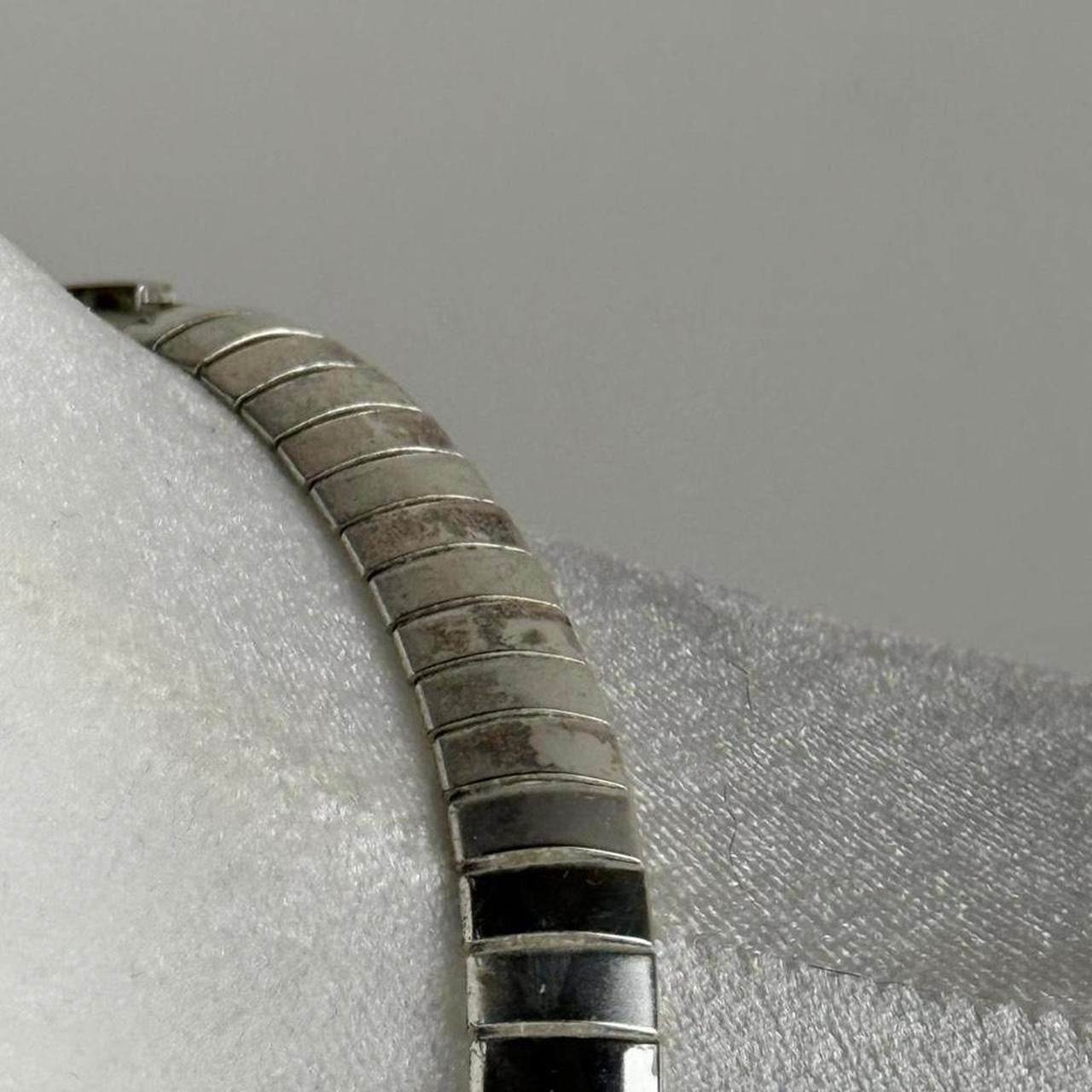 Silver tone statement necklace