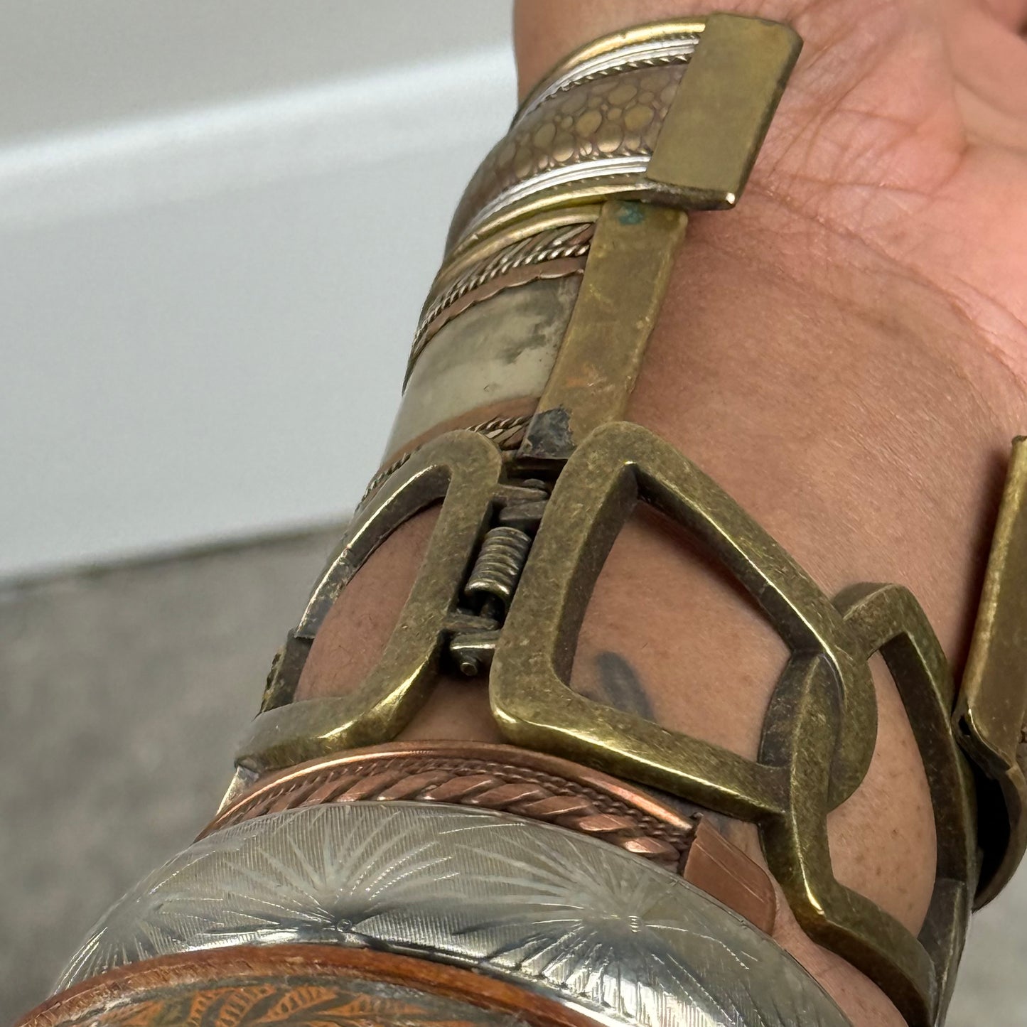 Boho bangle cuff stack