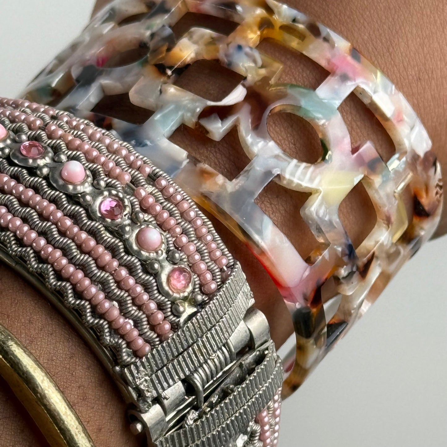 Multicolored Bangle Stack