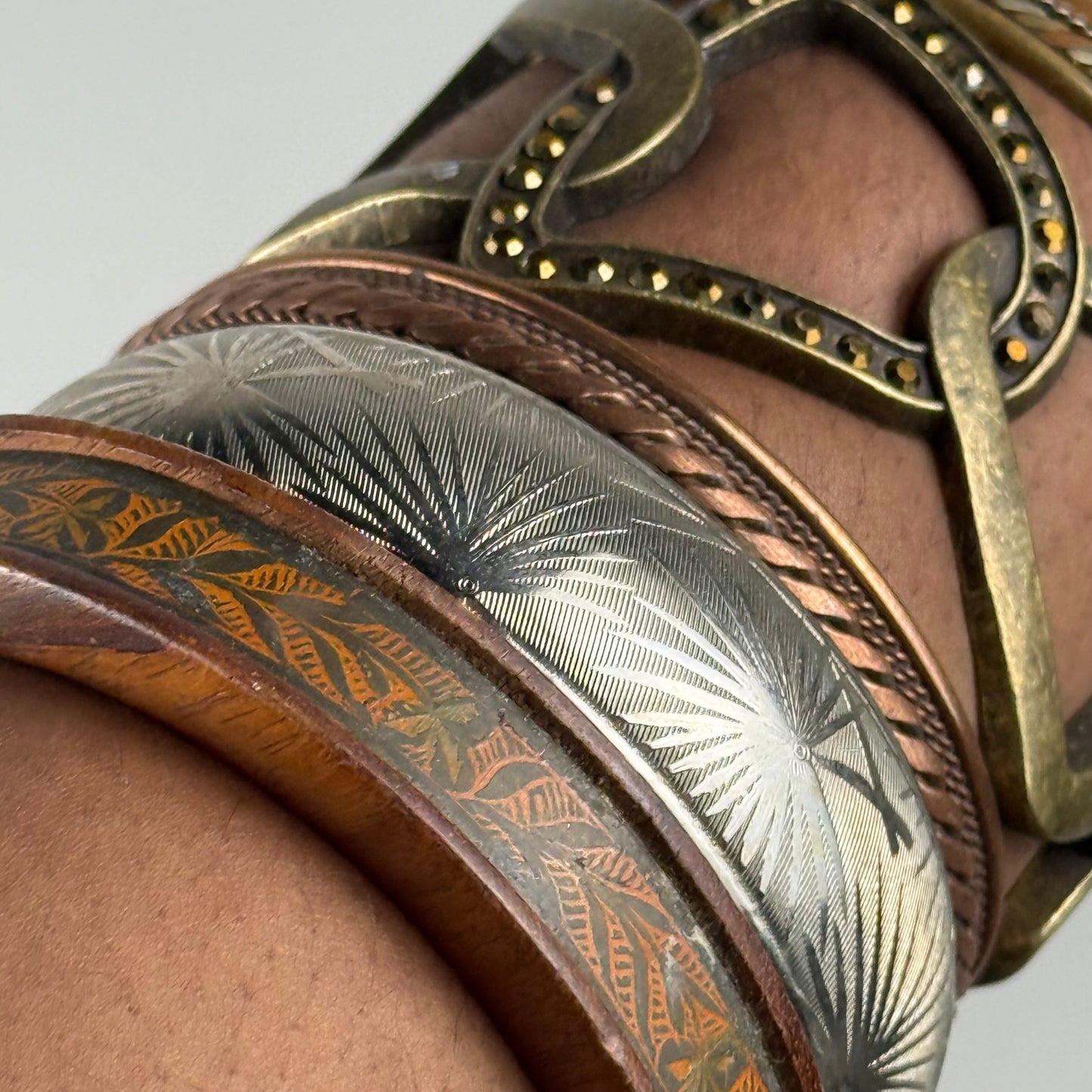 Boho bangle cuff stack