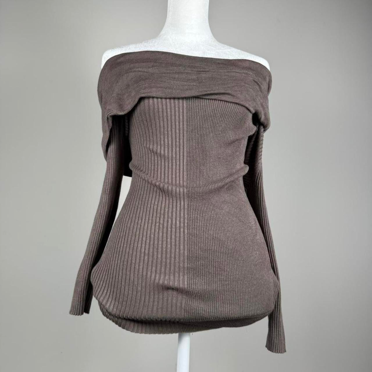 Over the shoulder knit top