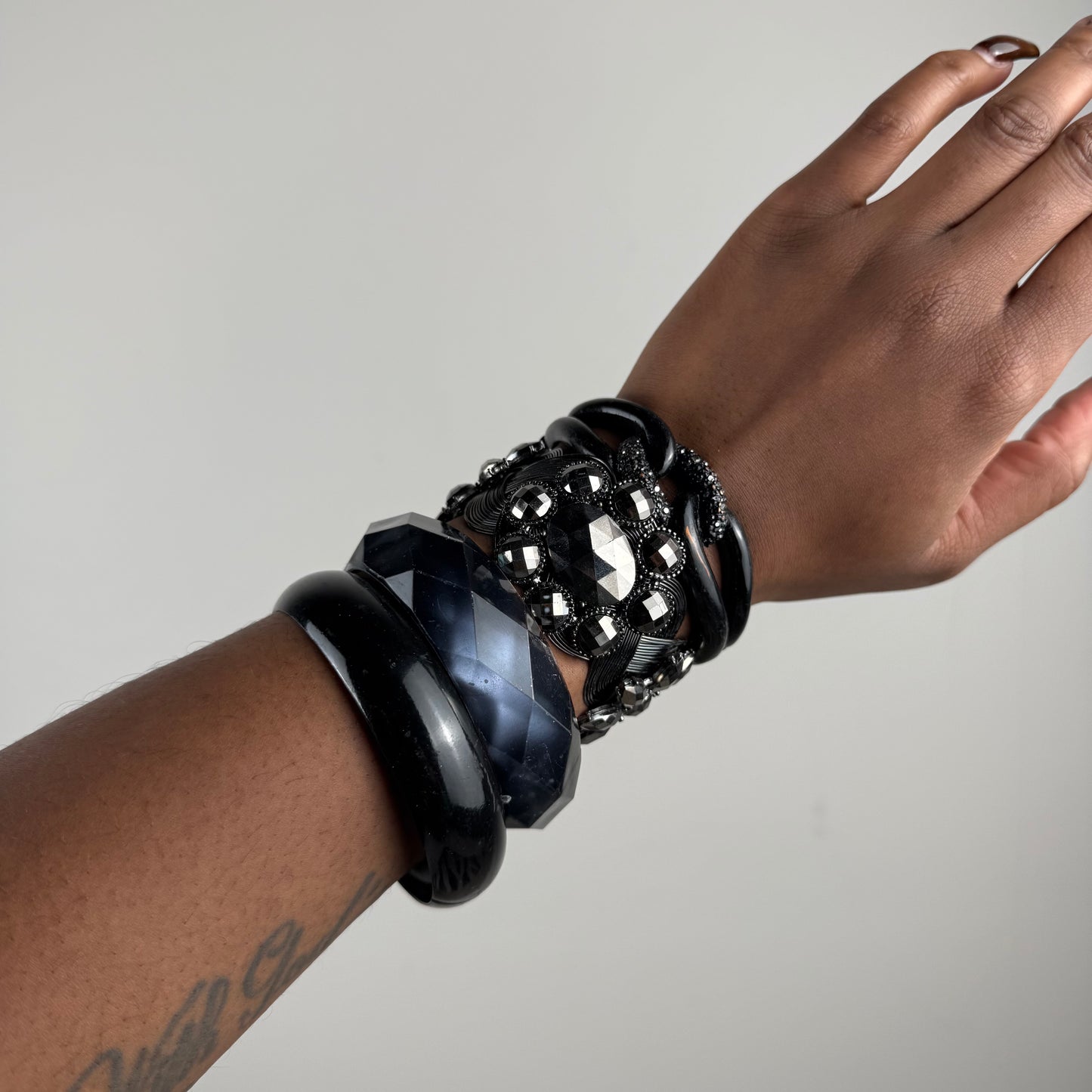 Charcoal Bangle Stack