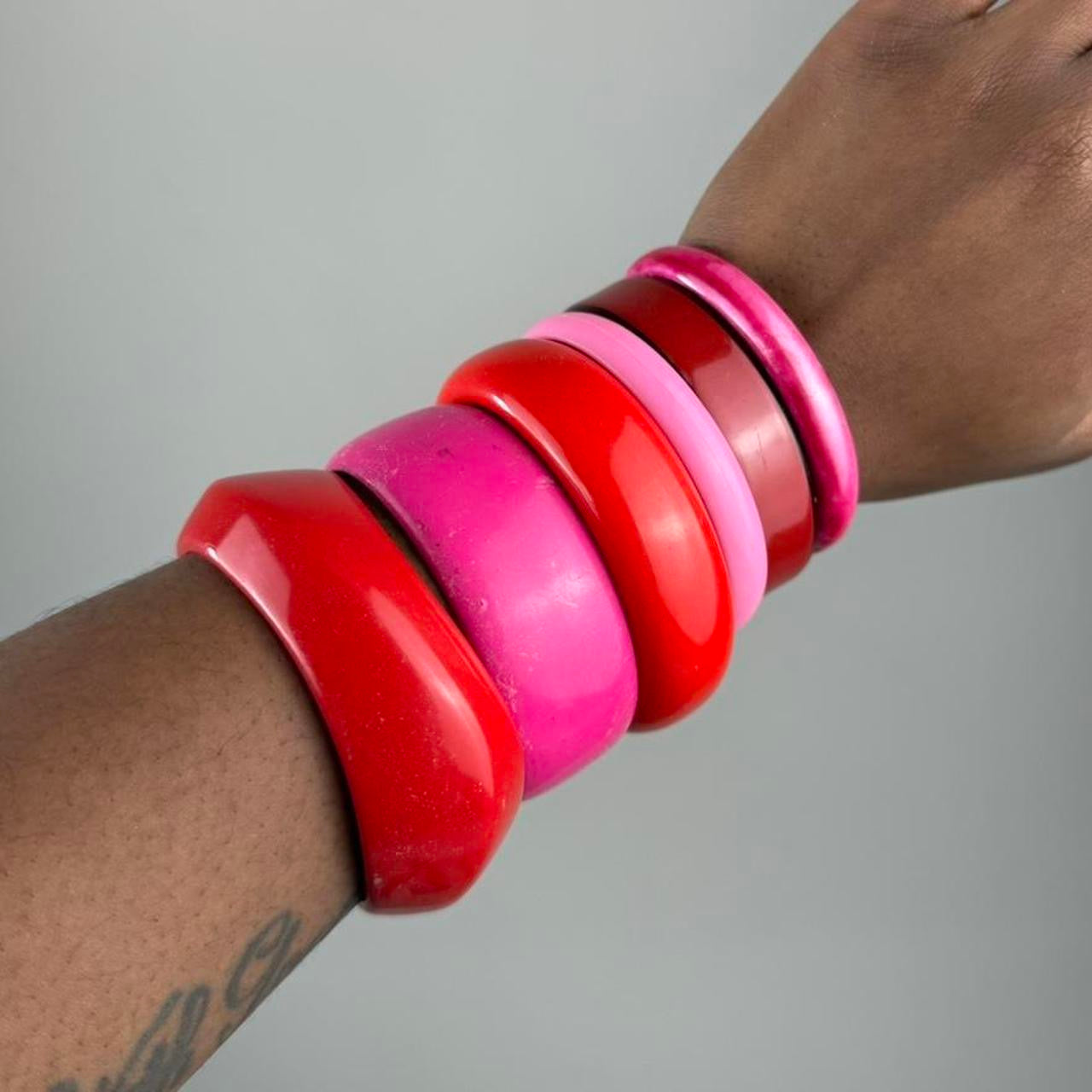 Multicolored Bangle Stack