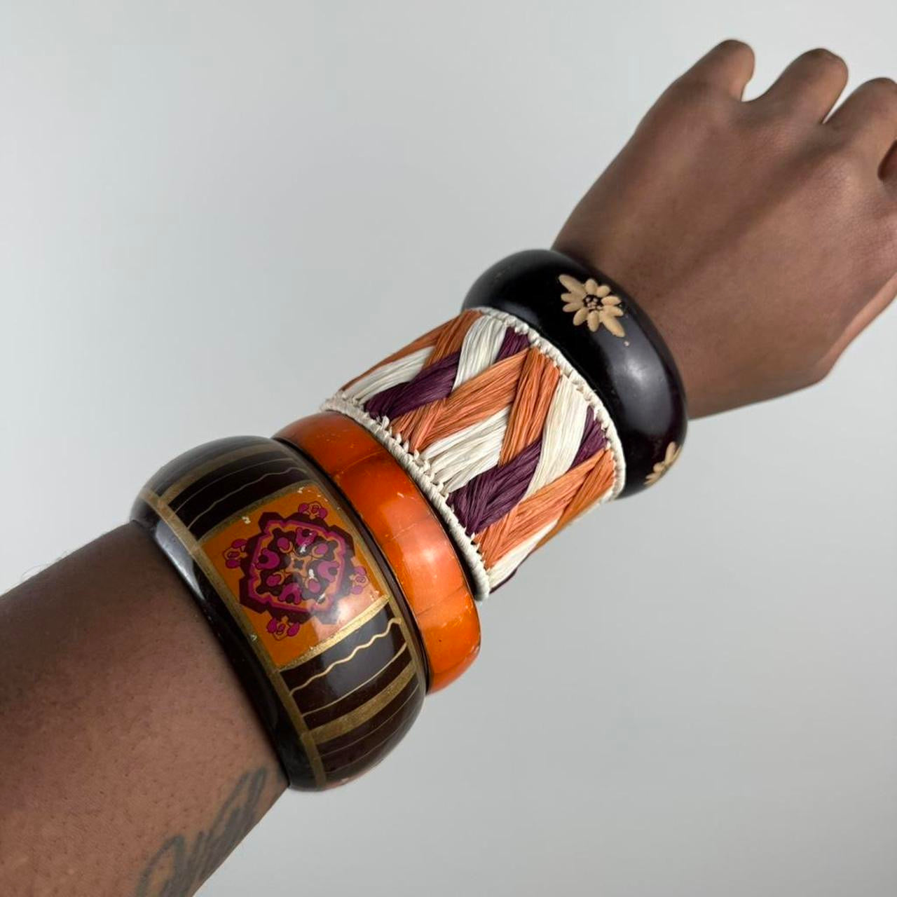 Multicolored Bangle Stack