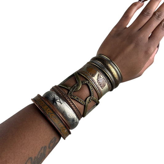 Boho bangle cuff stack