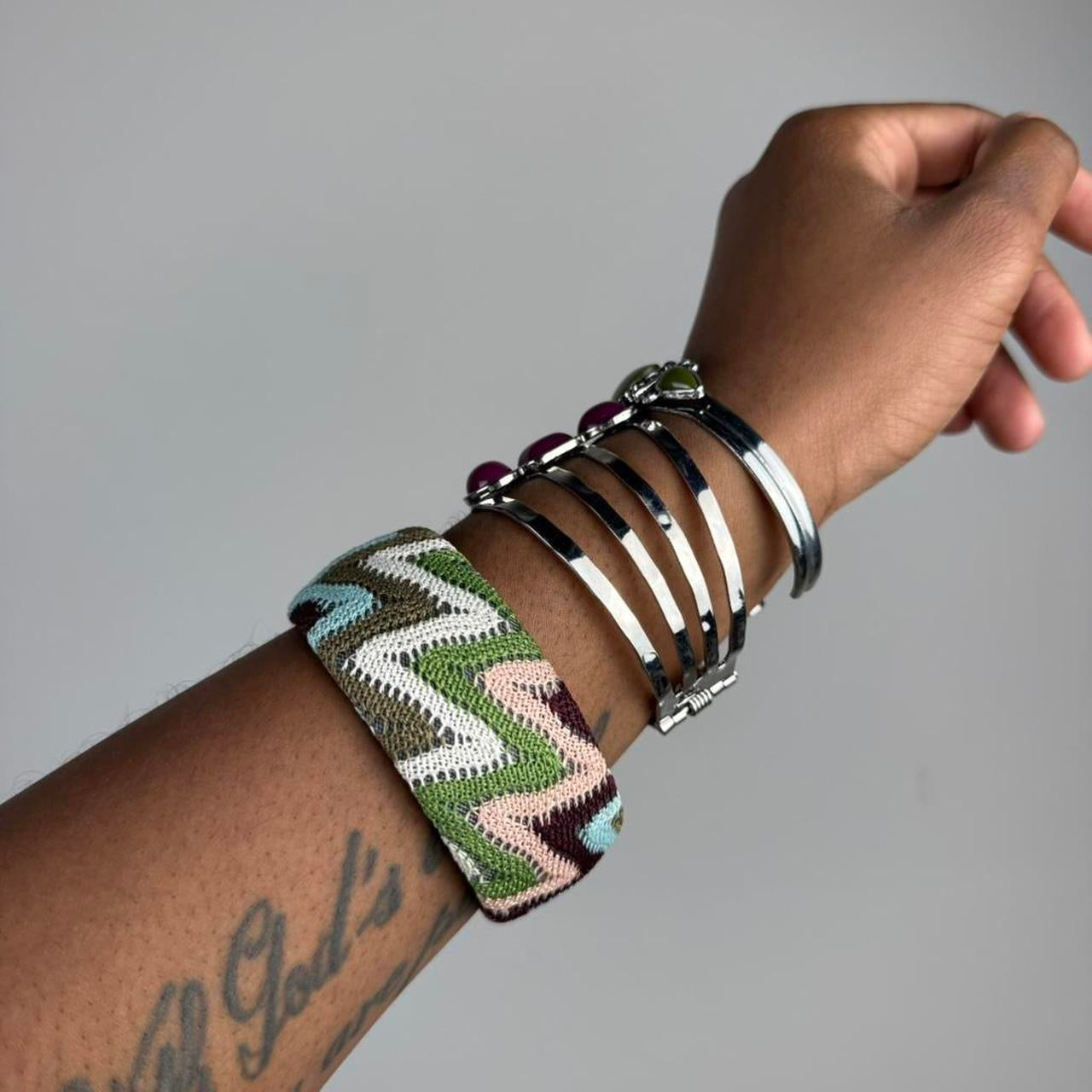 Multicolored Bangle Stack