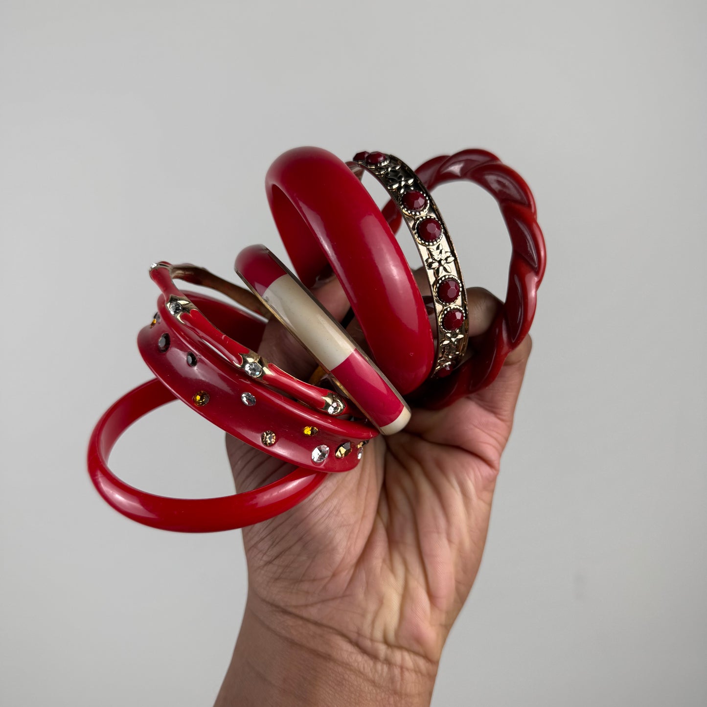 Multicolored Bangle Stack