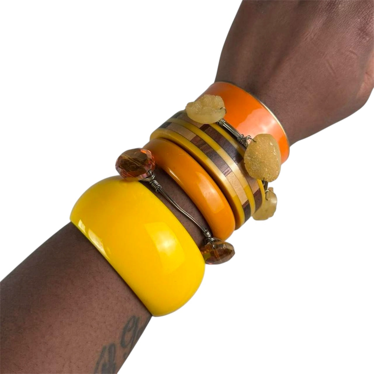 Multicolored Bangle Stack