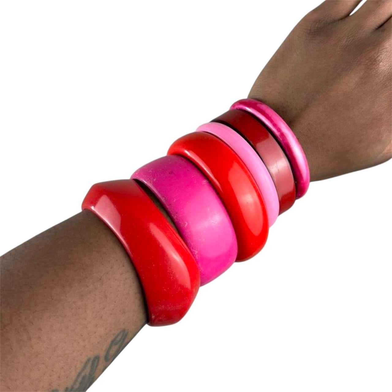 Multicolored Bangle Stack